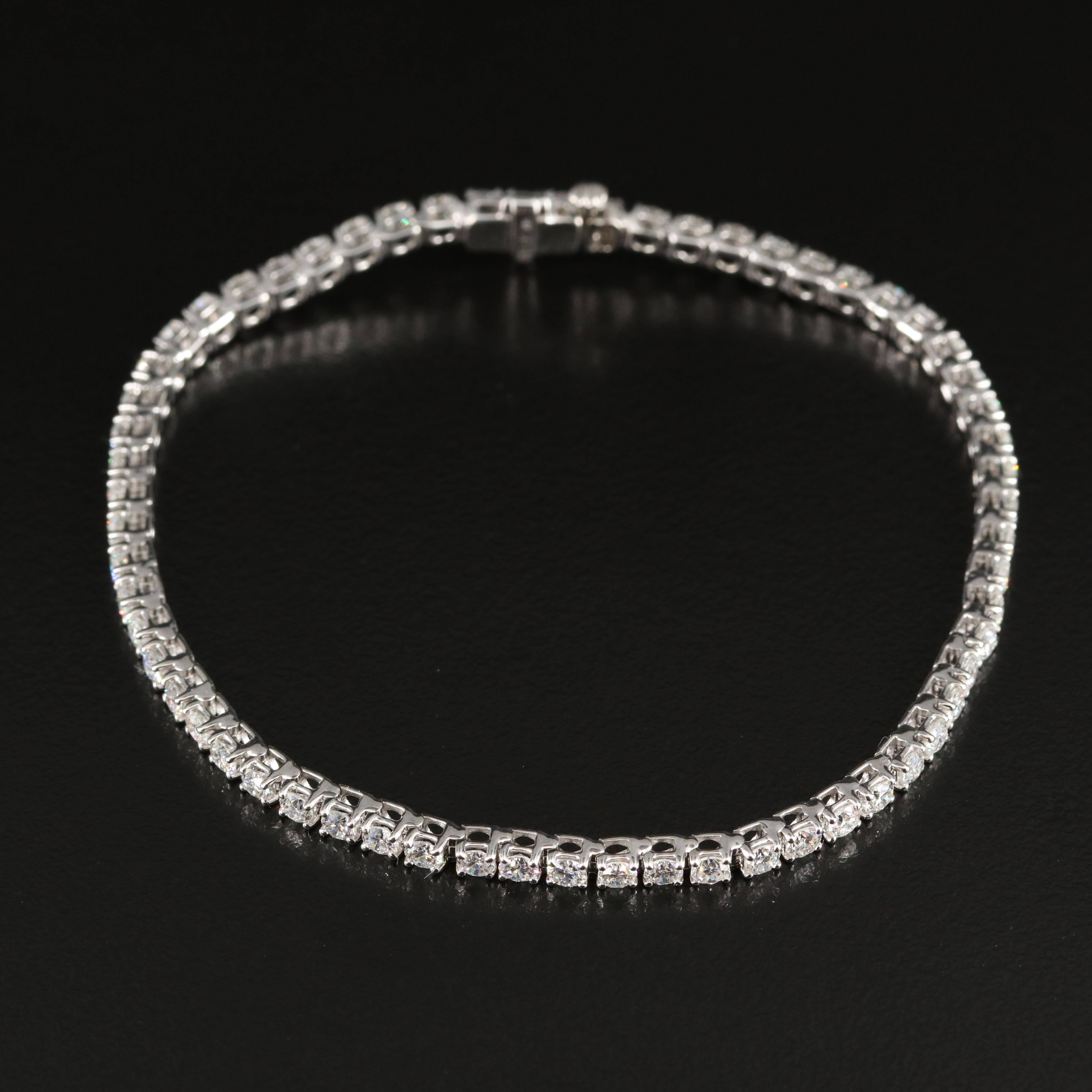 14K 3.90 CTW Lab Grown Diamond Line Bracelet