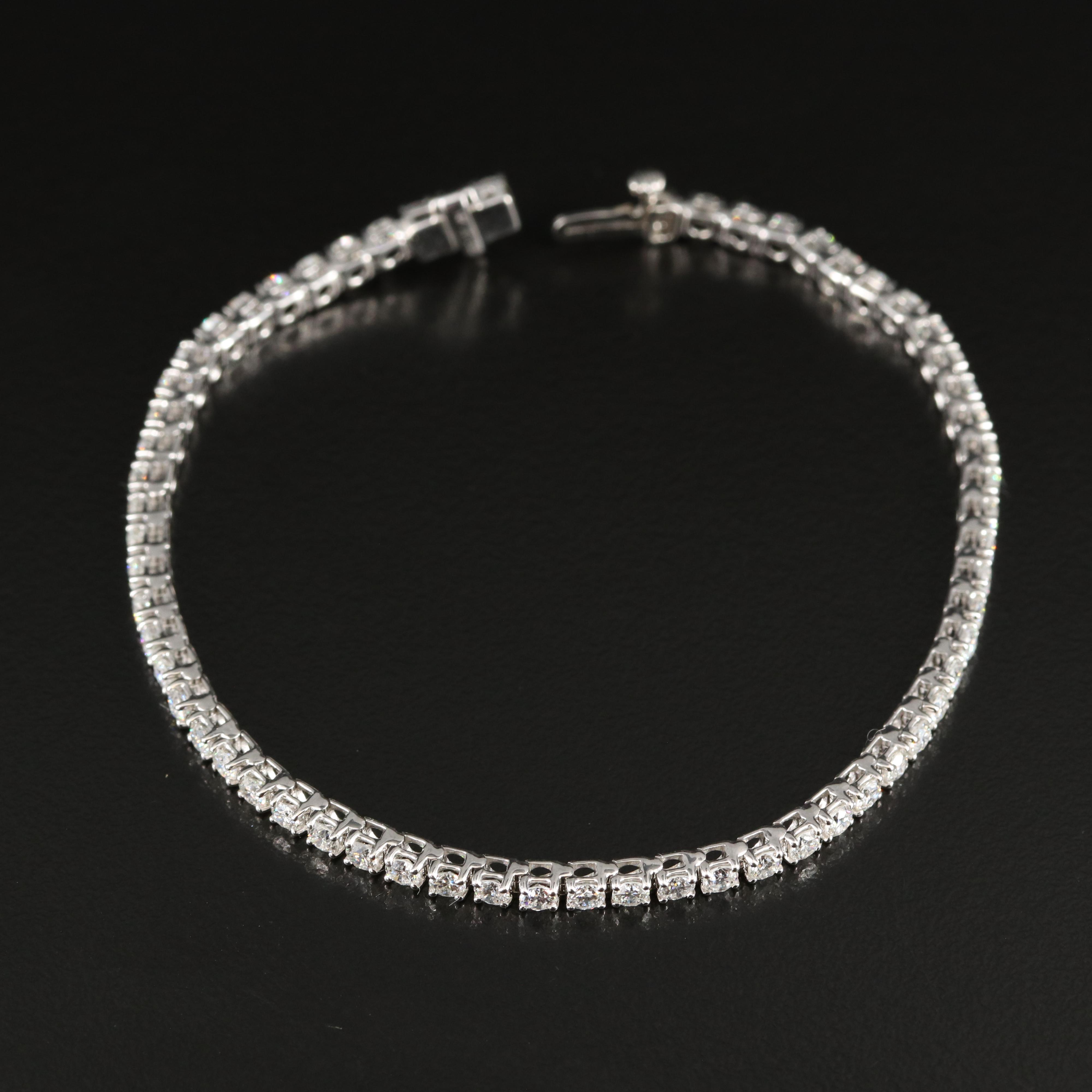 14K 3.90 CTW Lab Grown Diamond Line Bracelet