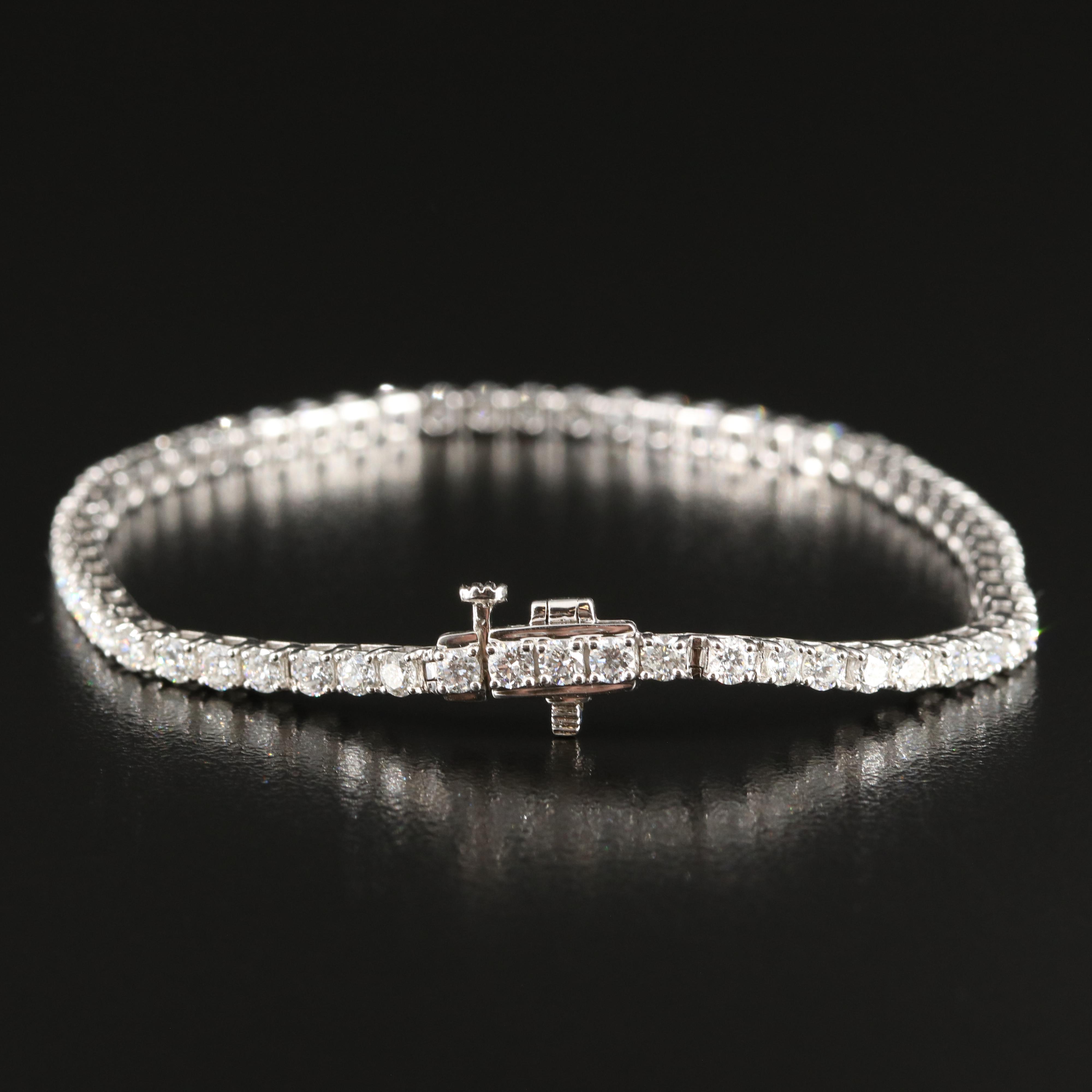 14K 3.90 CTW Lab Grown Diamond Line Bracelet