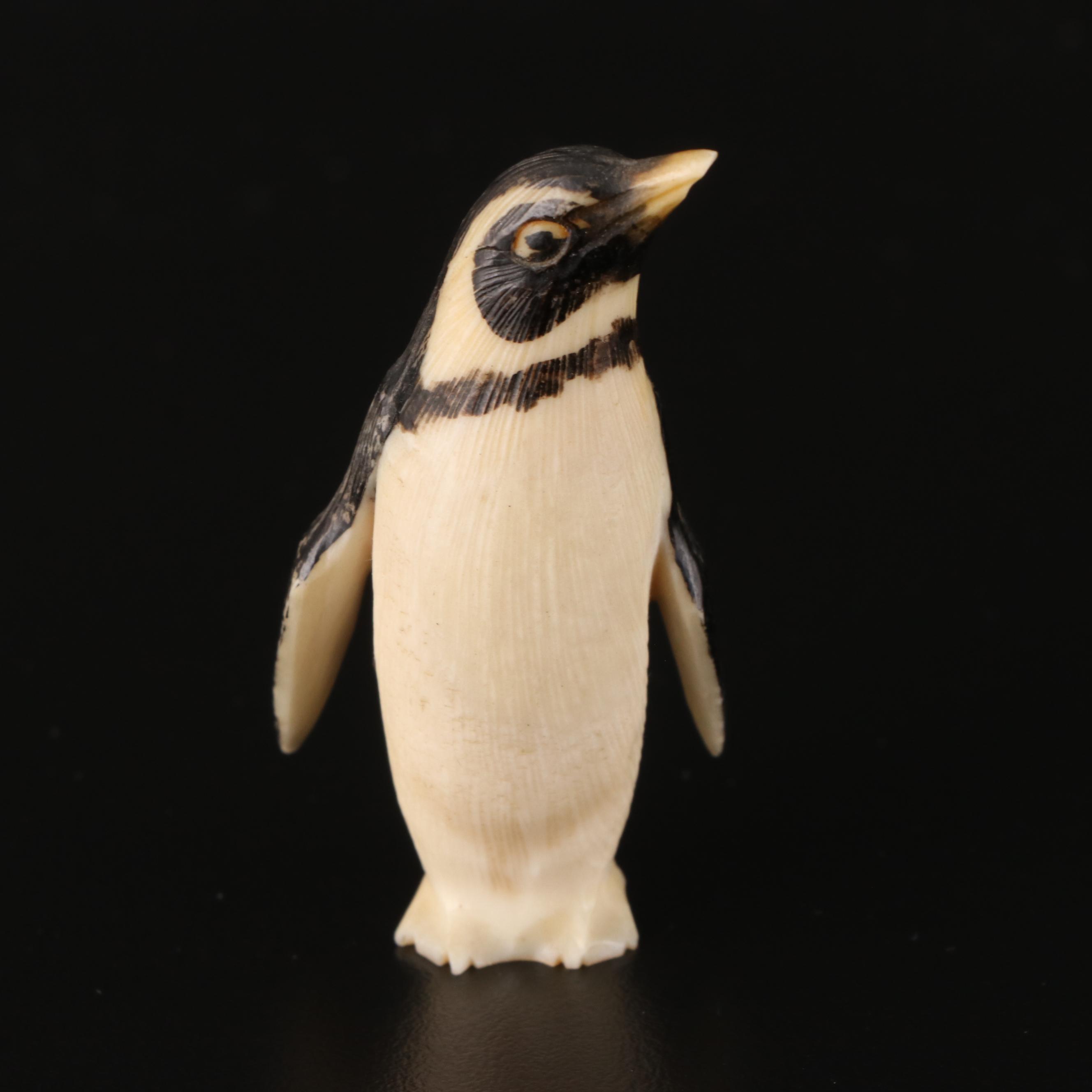 Charles Penatac Alaskan Carved Ivory Walrus, More Animal Figures and