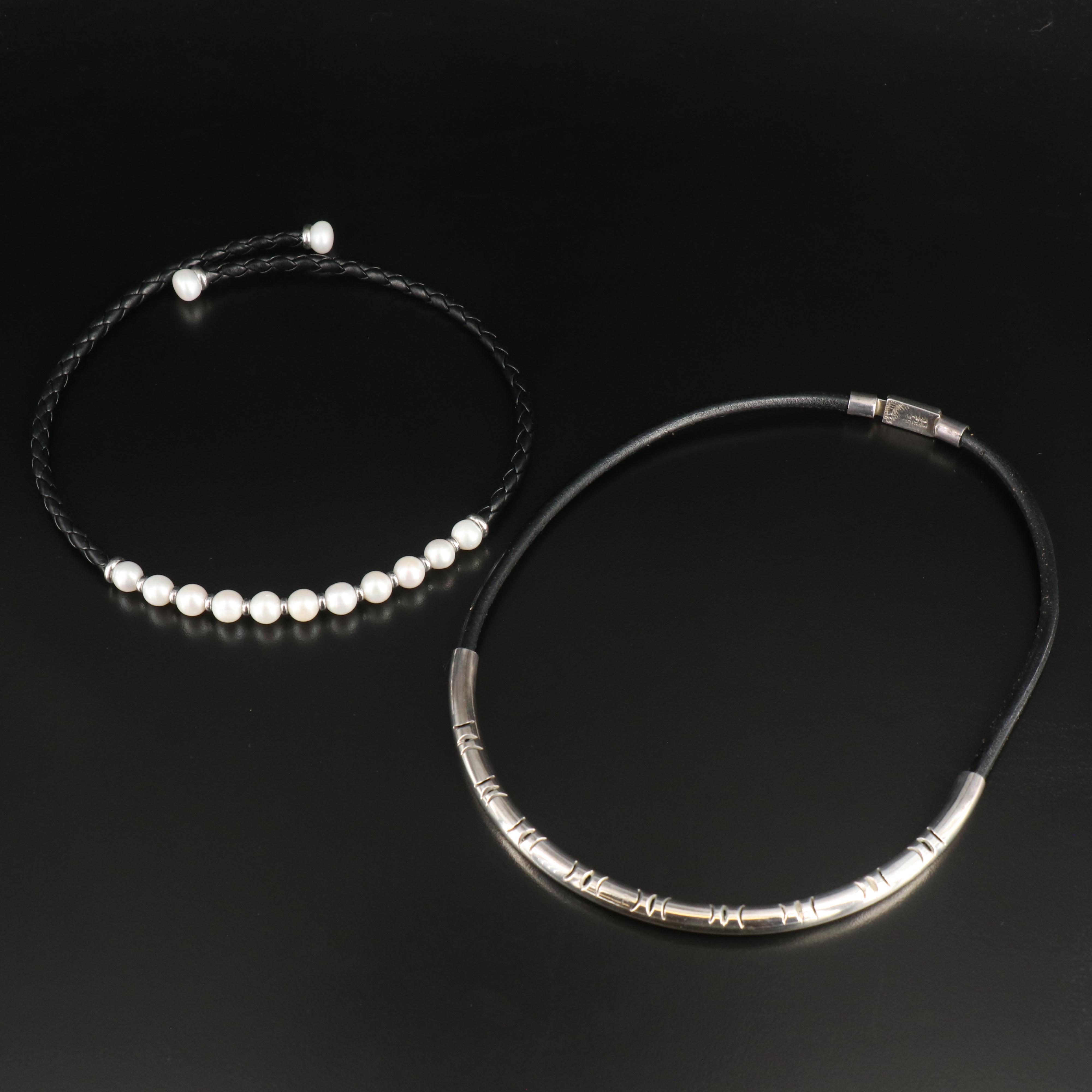 Pearls and Mexican Sterling Featured in Necklace Trio