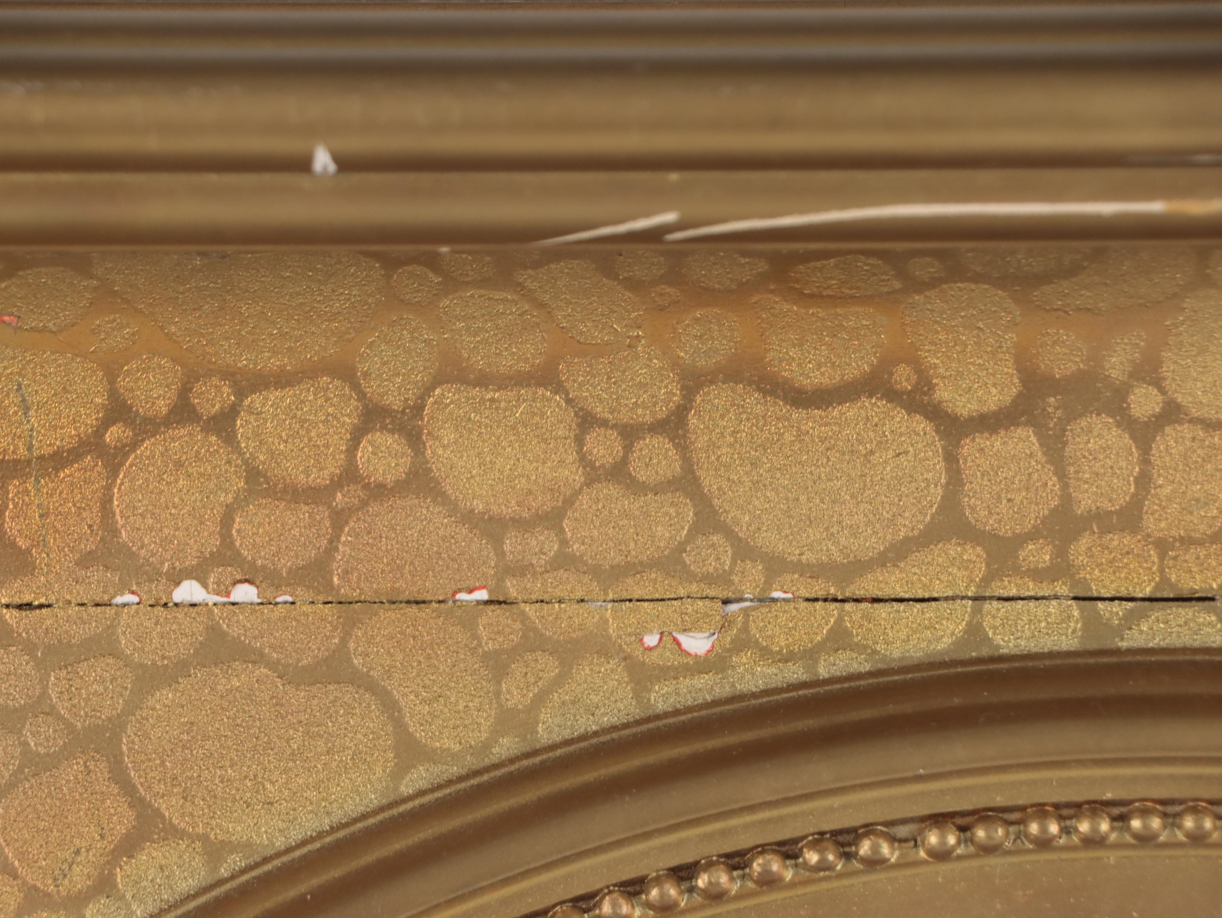 Portrait Oil Painting in Antique Cast Gesso Frame