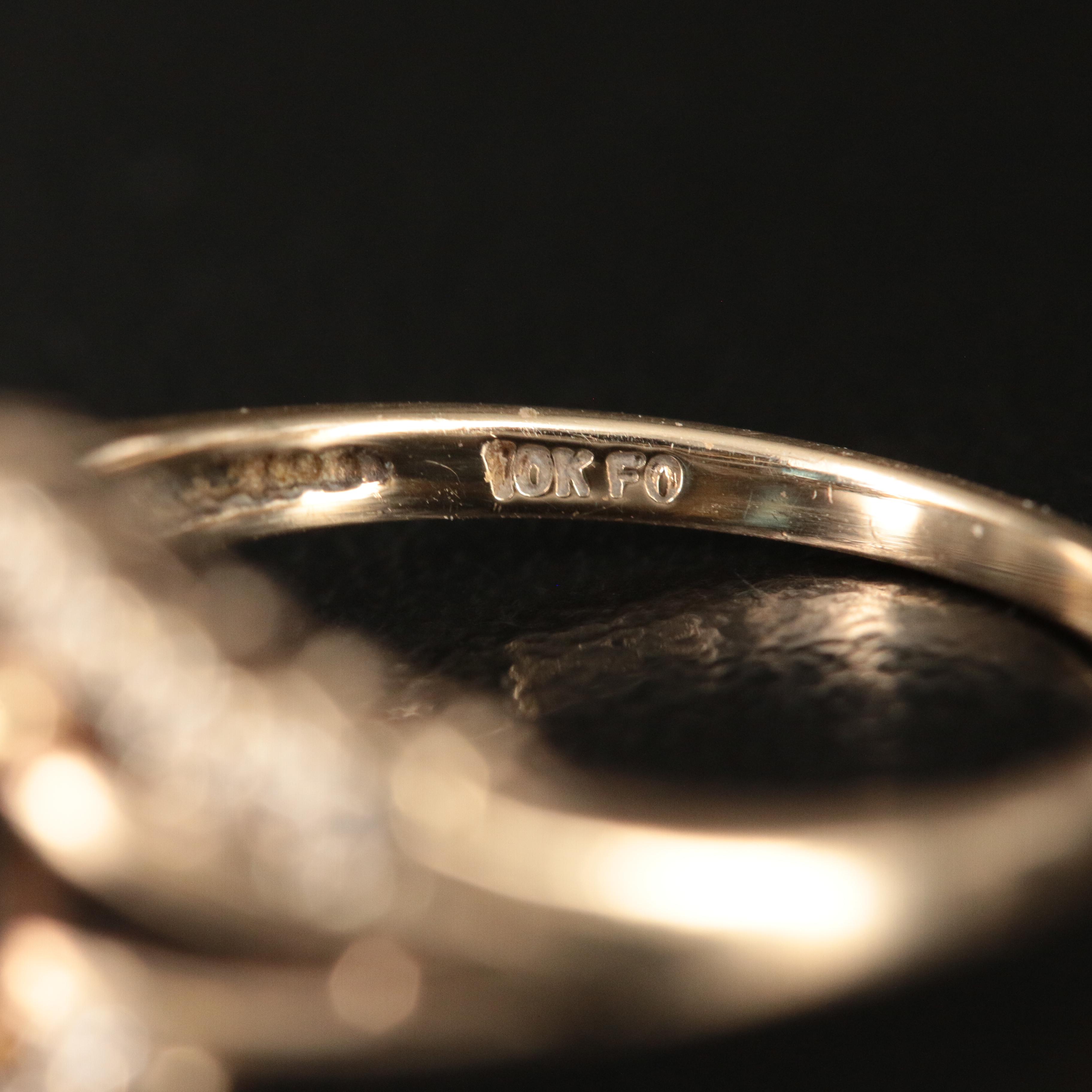 10K Sapphire and Diamond Ring