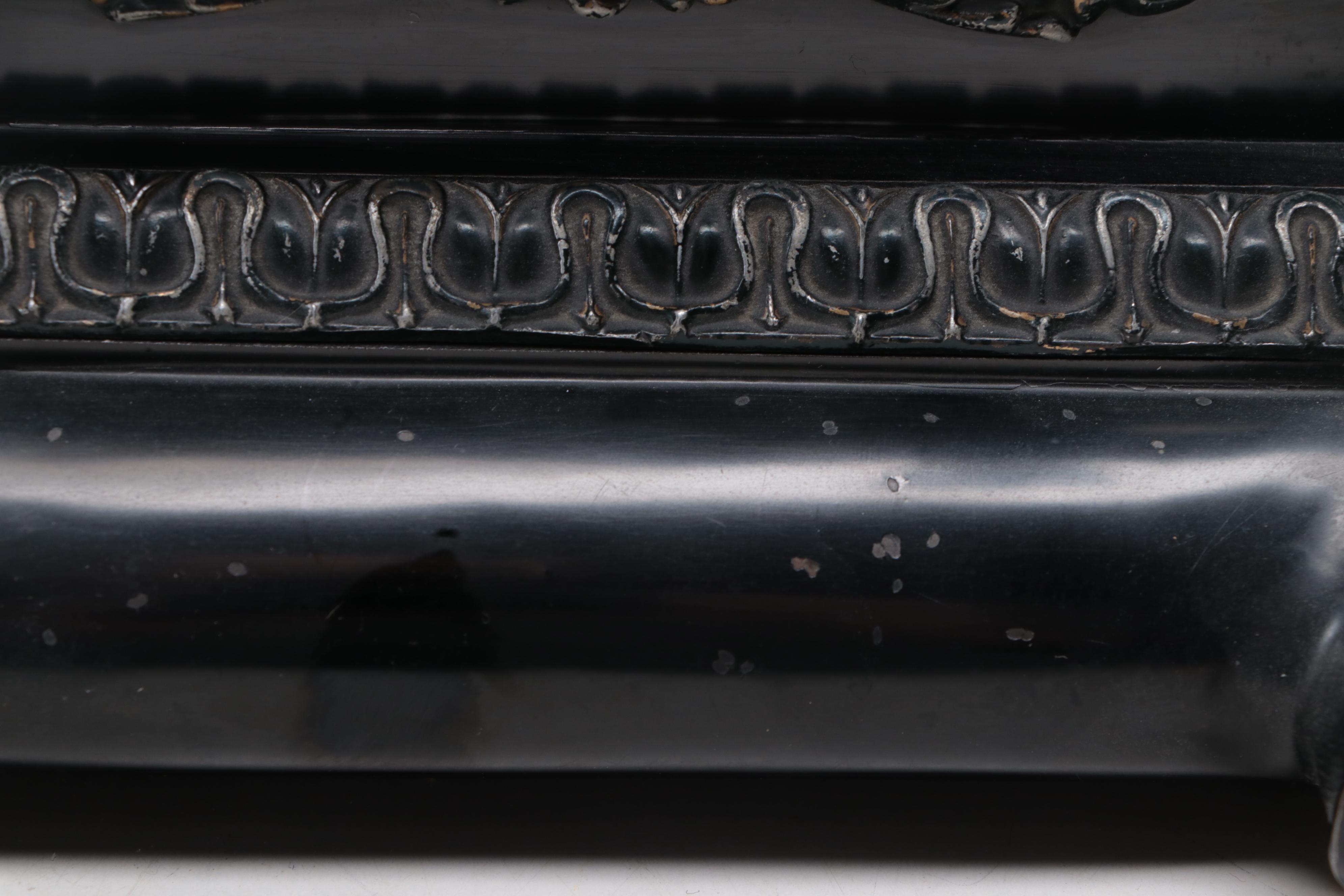 Ansonia Victorian Style Slate and Metal Mantel Clock, Late 19th/ Early 20th C.