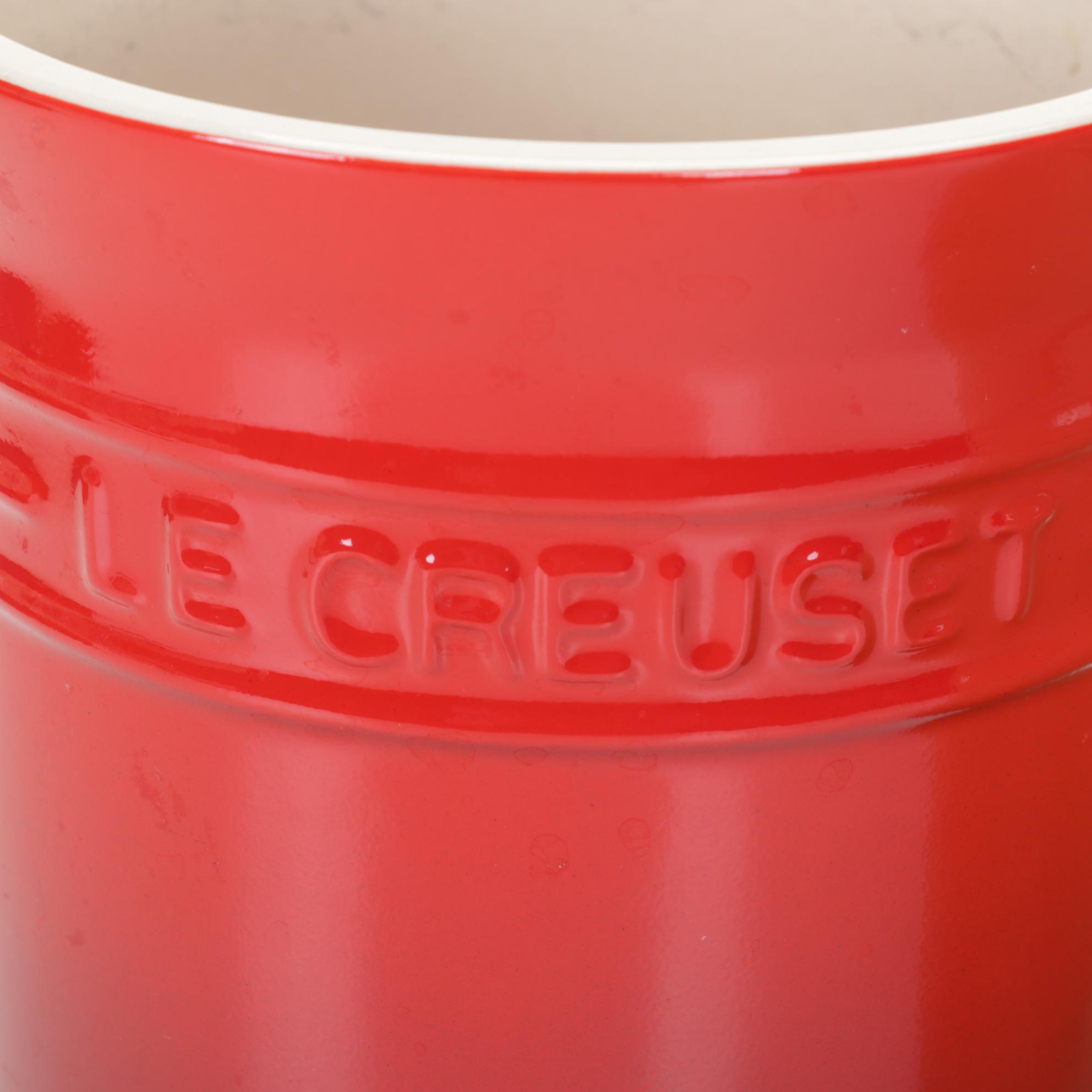 Le Creuset Stoneware Utensil Crocks with Ramekins and Jucier