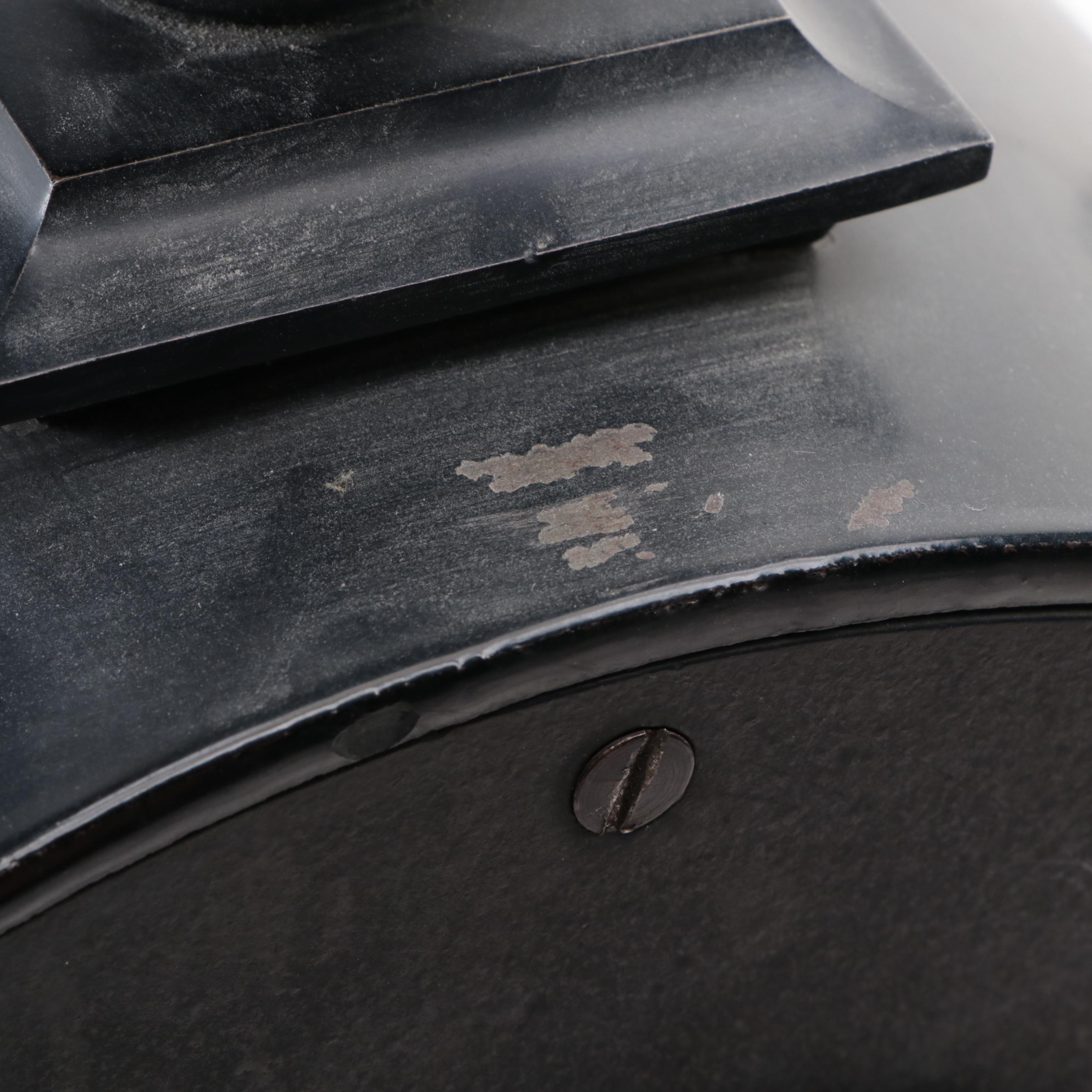 Ansonia Victorian Style Slate and Metal Mantel Clock, Late 19th/ Early 20th C.