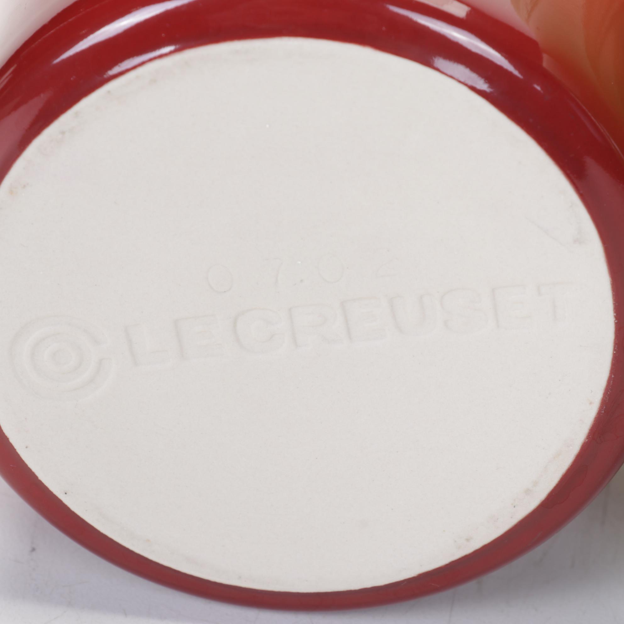 Le Creuset Stoneware Utensil Crocks with Ramekins and Jucier