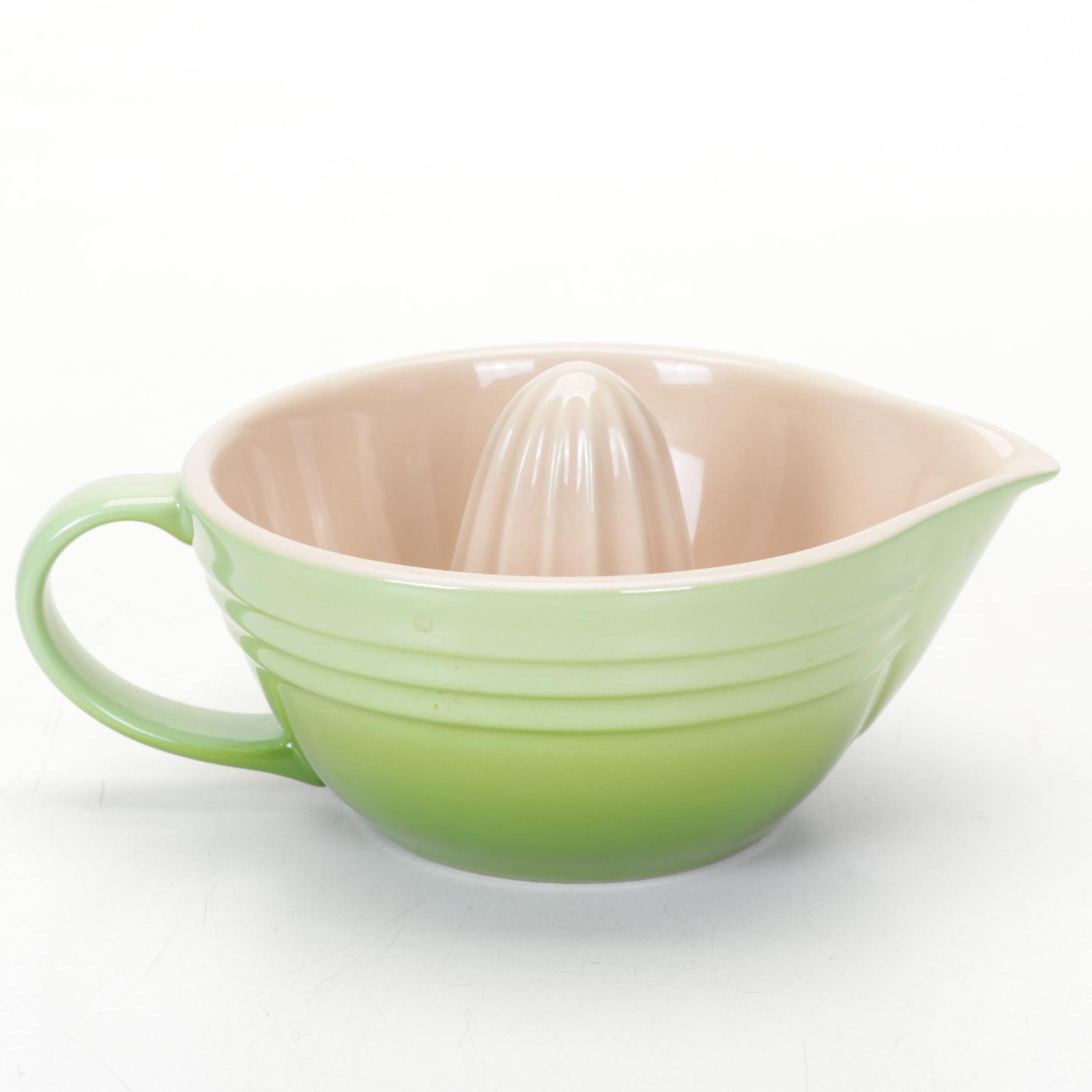 Le Creuset Stoneware Utensil Crocks with Ramekins and Jucier