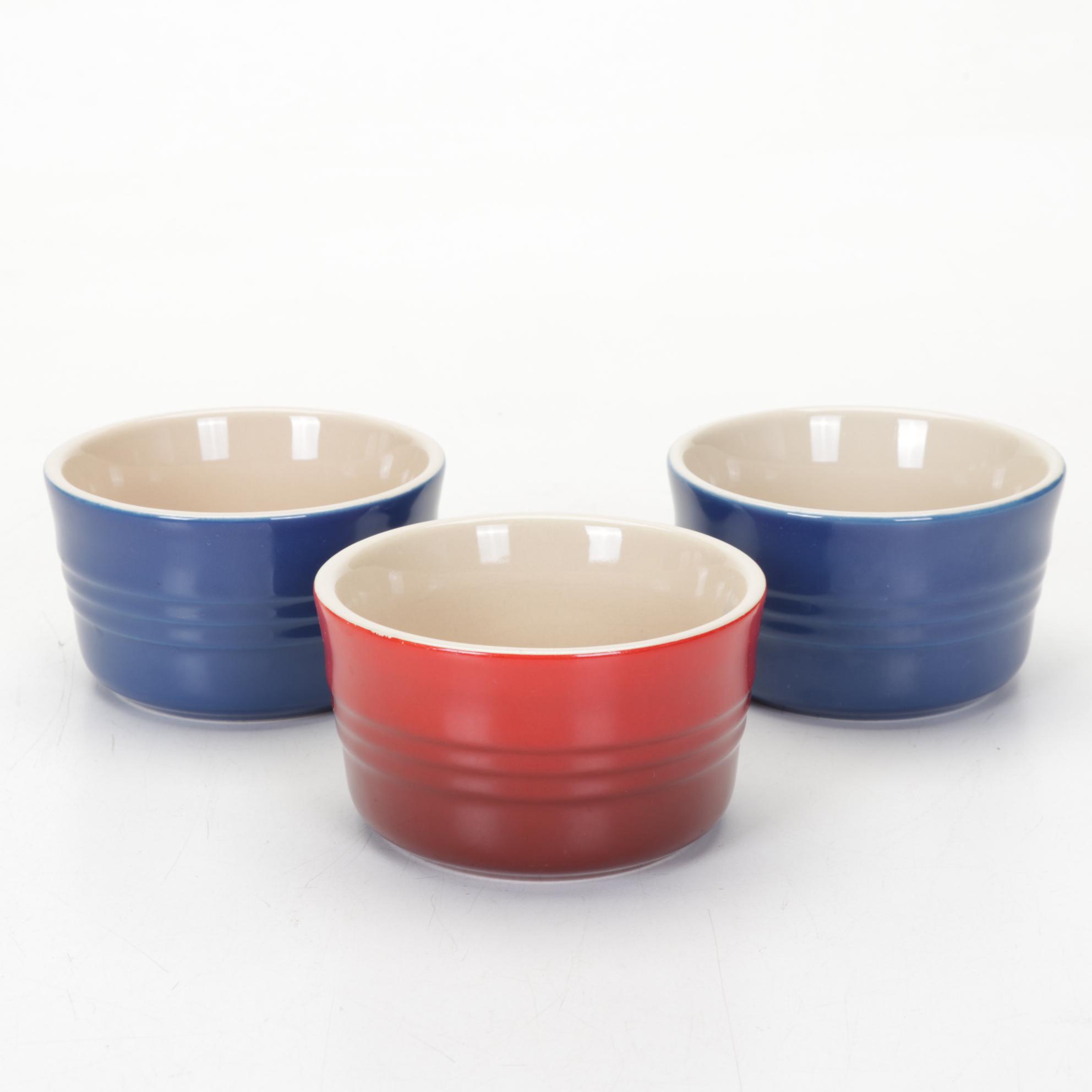 Le Creuset Stoneware Utensil Crocks with Ramekins and Jucier