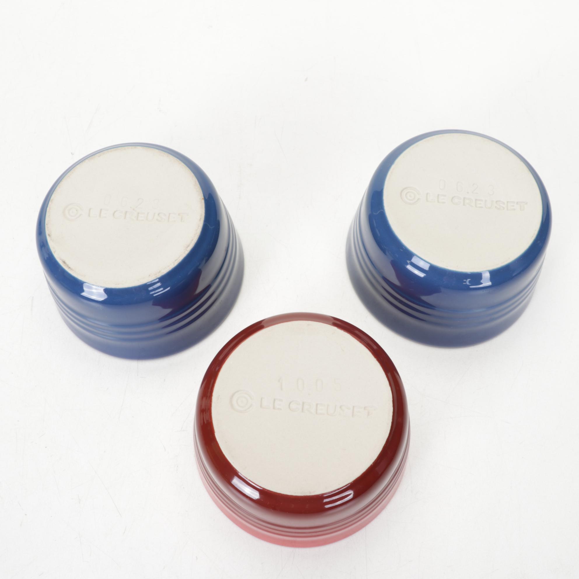 Le Creuset Stoneware Utensil Crocks with Ramekins and Jucier