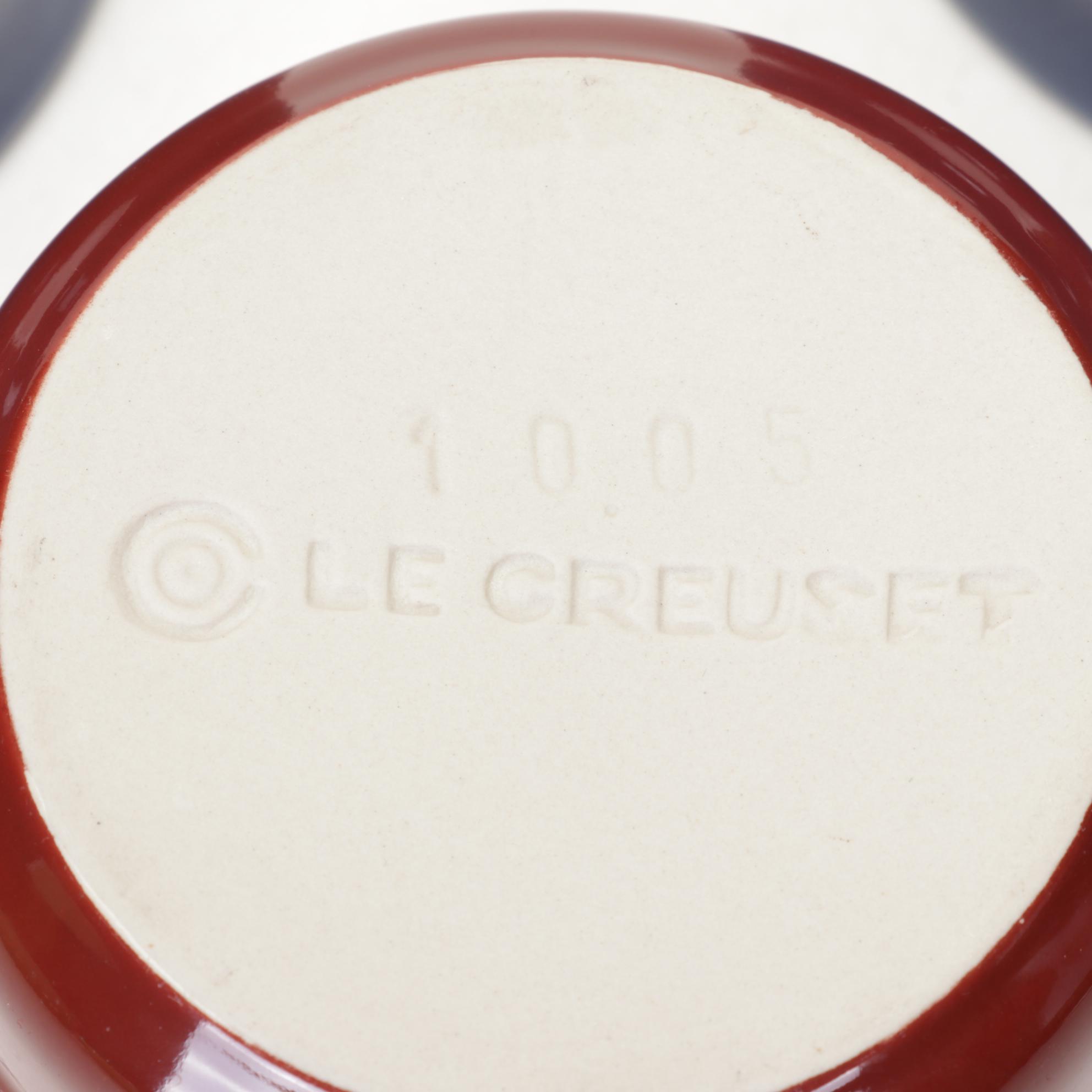 Le Creuset Stoneware Utensil Crocks with Ramekins and Jucier