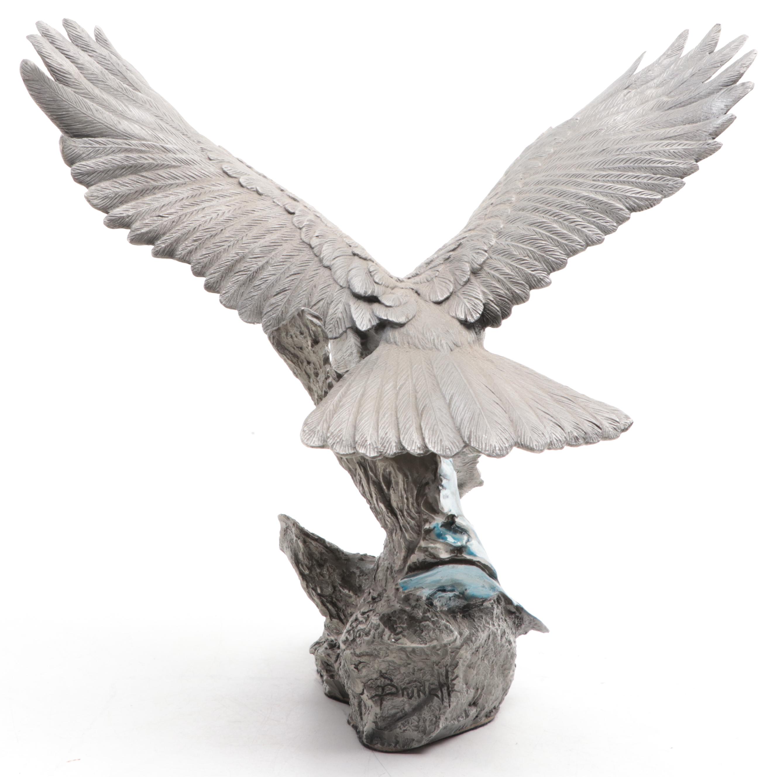 Paul Brunell for Franklin Mint "Bald Eagle" Pewter Statue