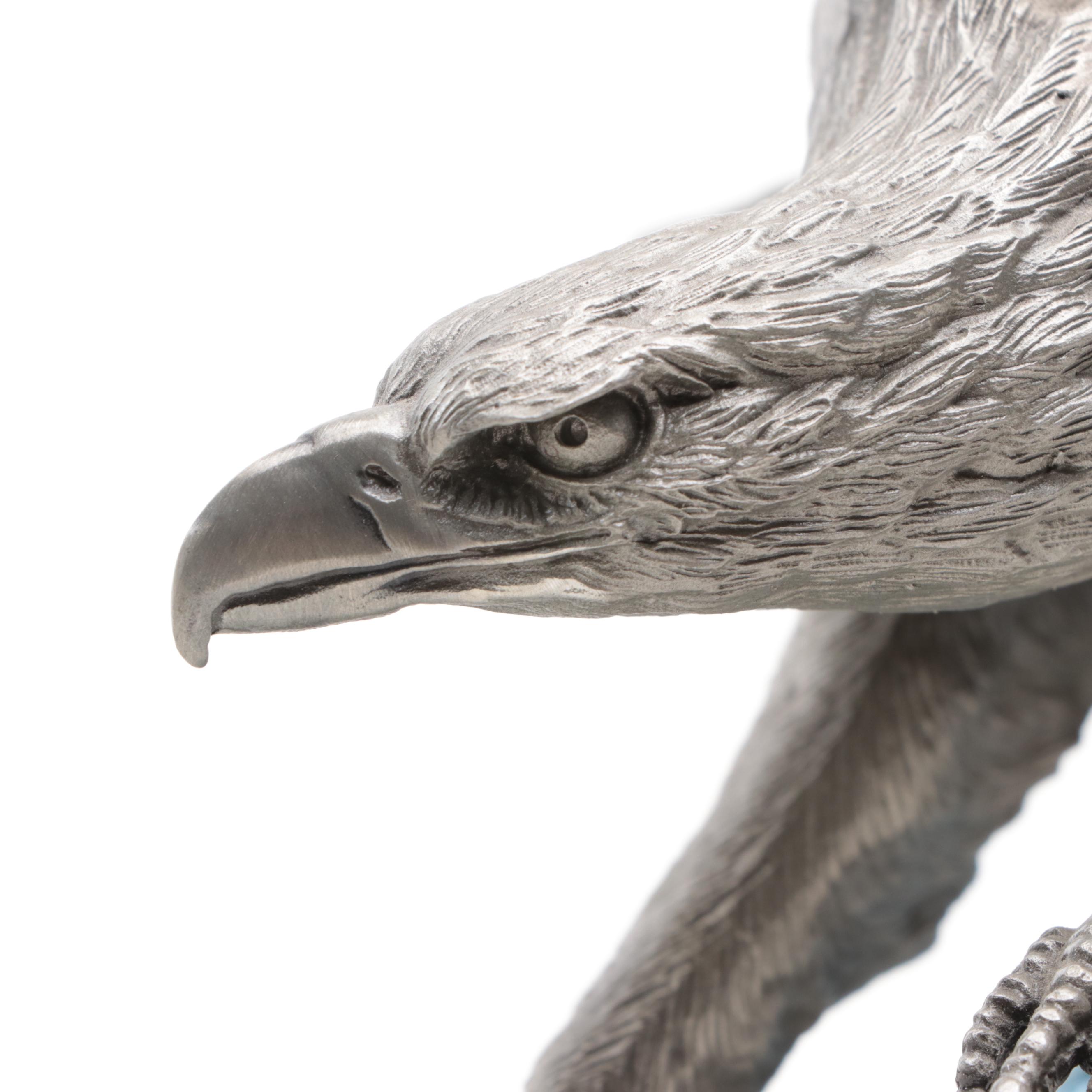 Paul Brunell for Franklin Mint "Bald Eagle" Pewter Statue