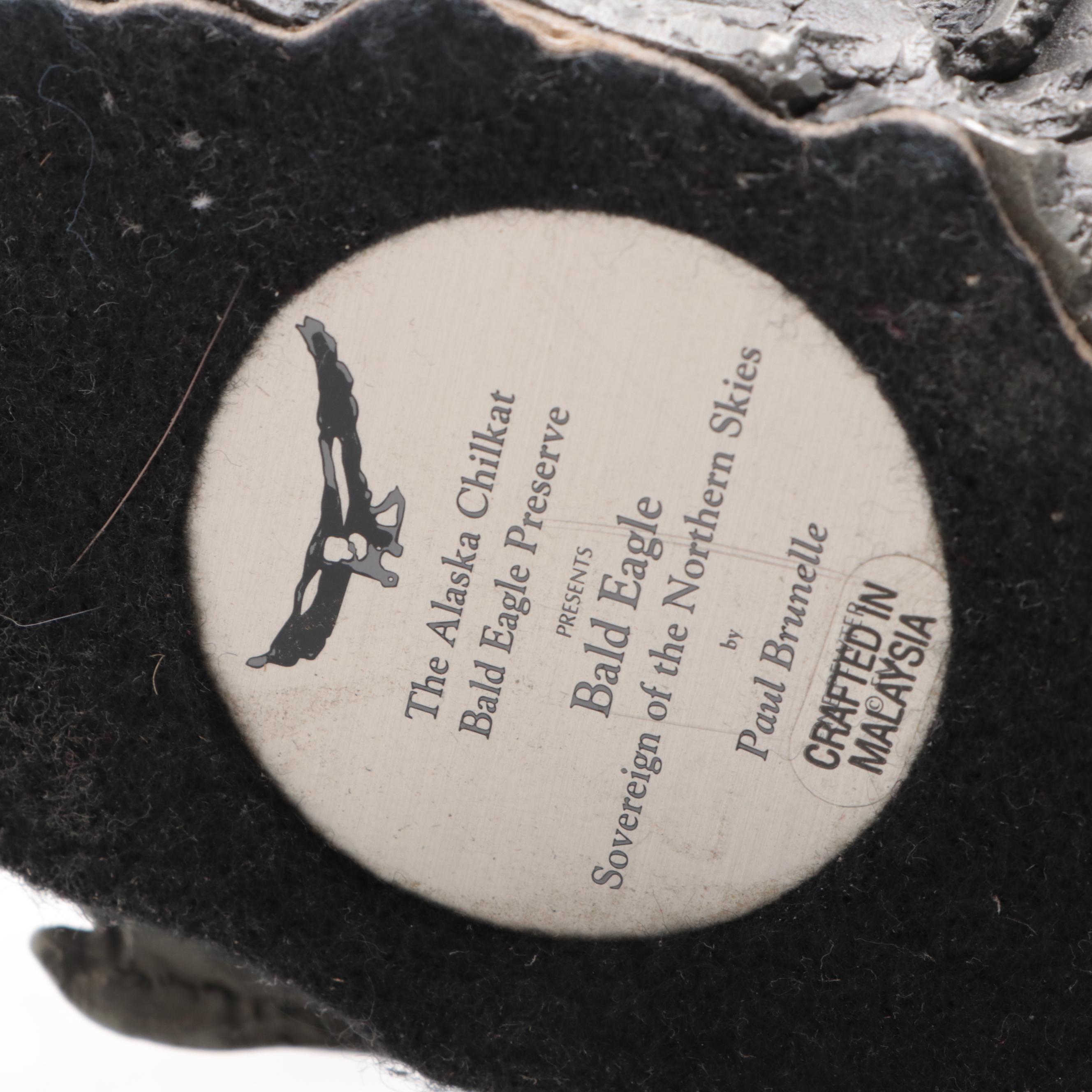 Paul Brunell for Franklin Mint "Bald Eagle" Pewter Statue