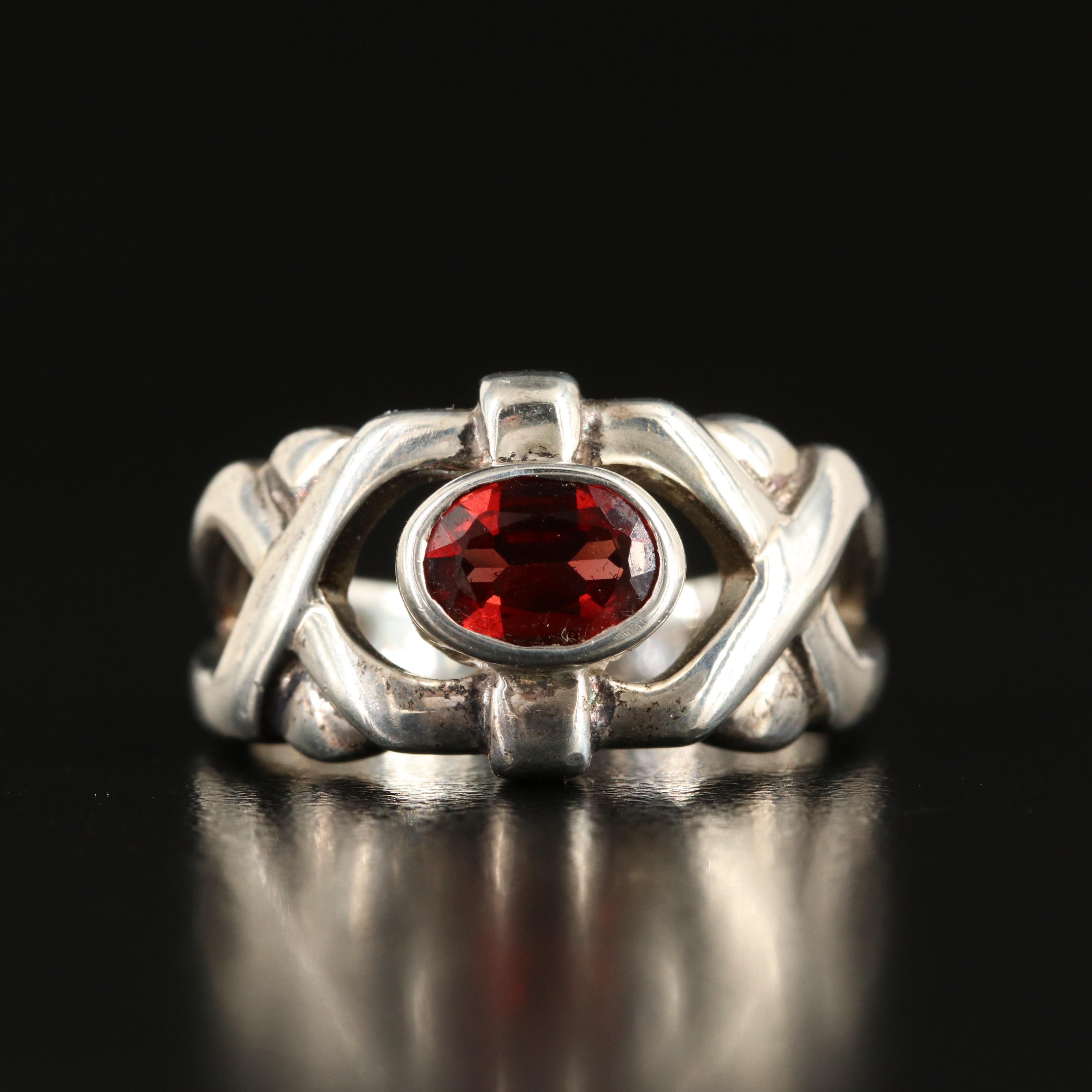 Sterling Garnet Ring