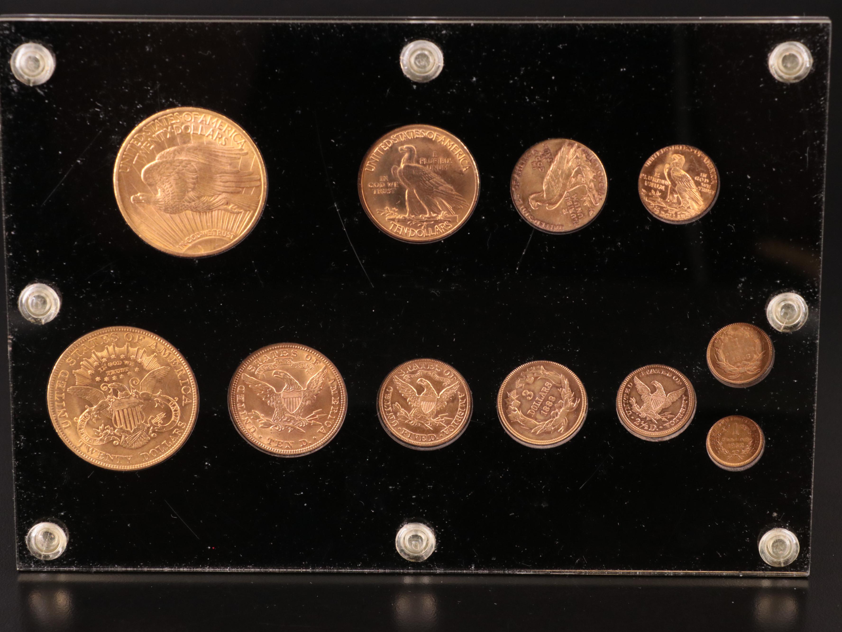 Complete 11 Coin United States Gold Type Set Collection