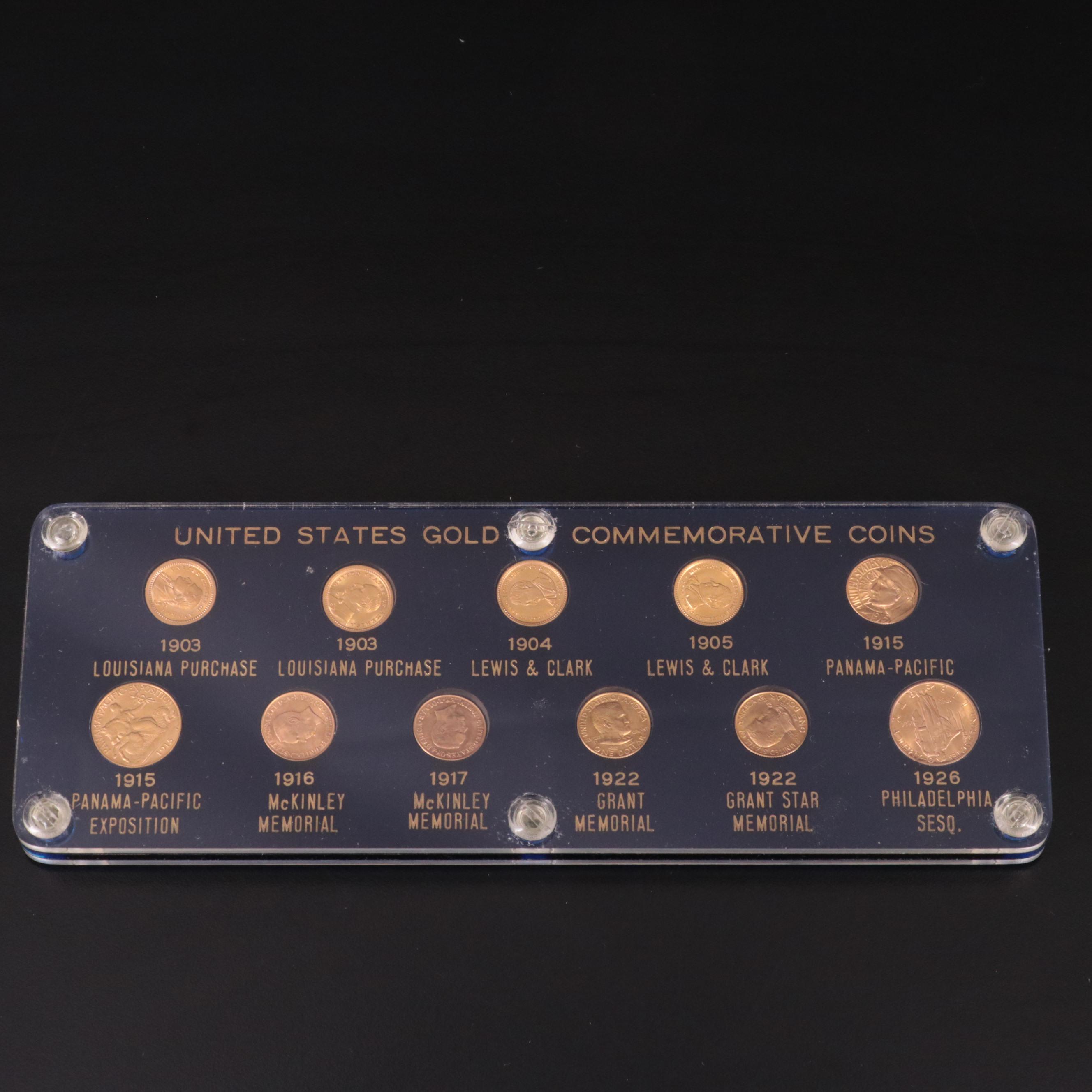Complete 11 Coin United States Gold Commemorative Coins Collection