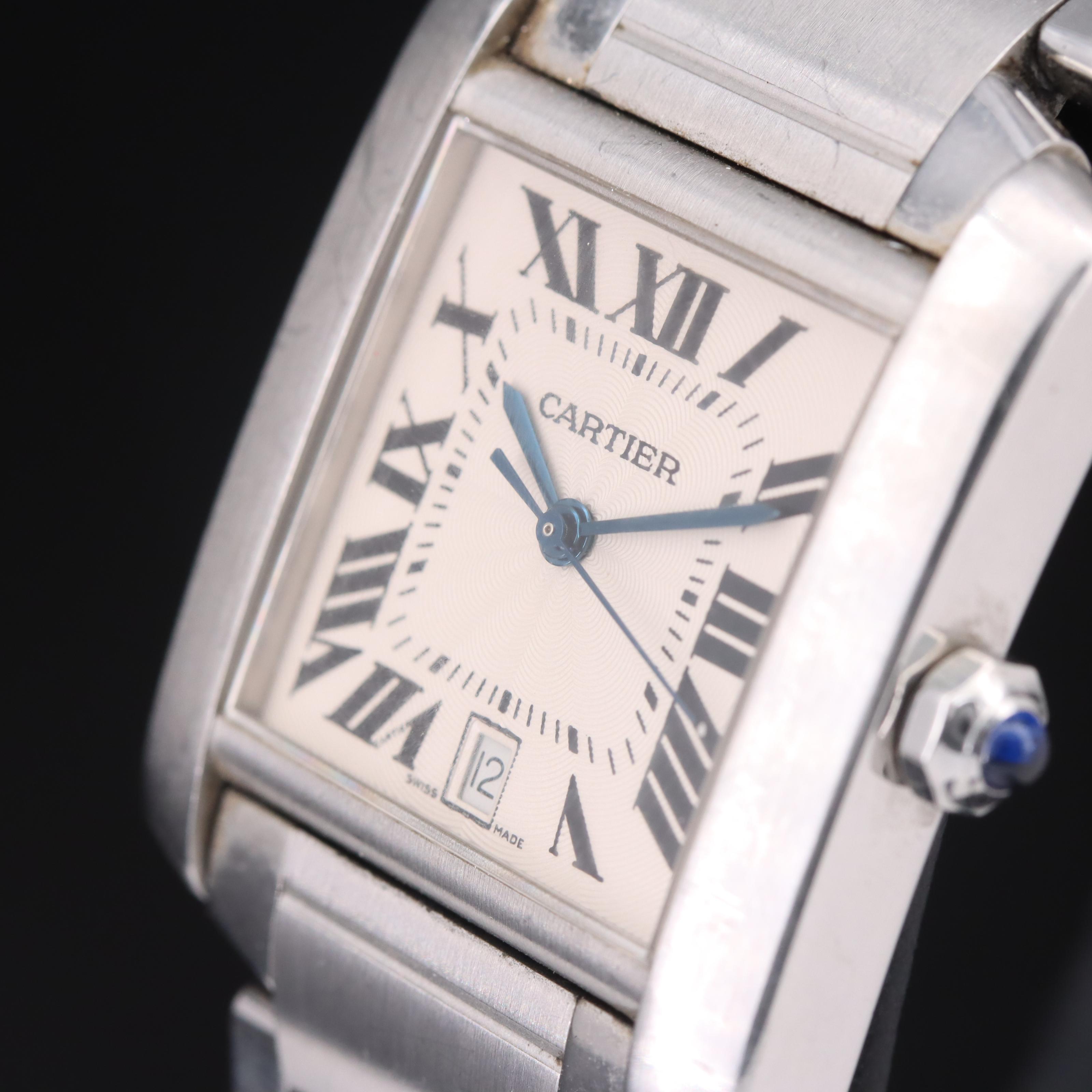 Cartier Tank Francaise Stainless Steel Automatic with Date Watch