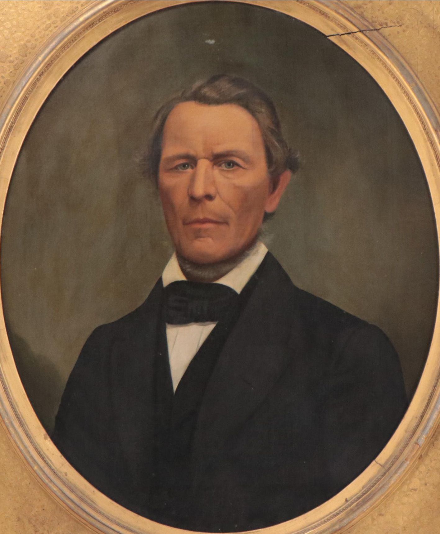 European School Portrait Oil Painting of a Man, Mid 19th Century