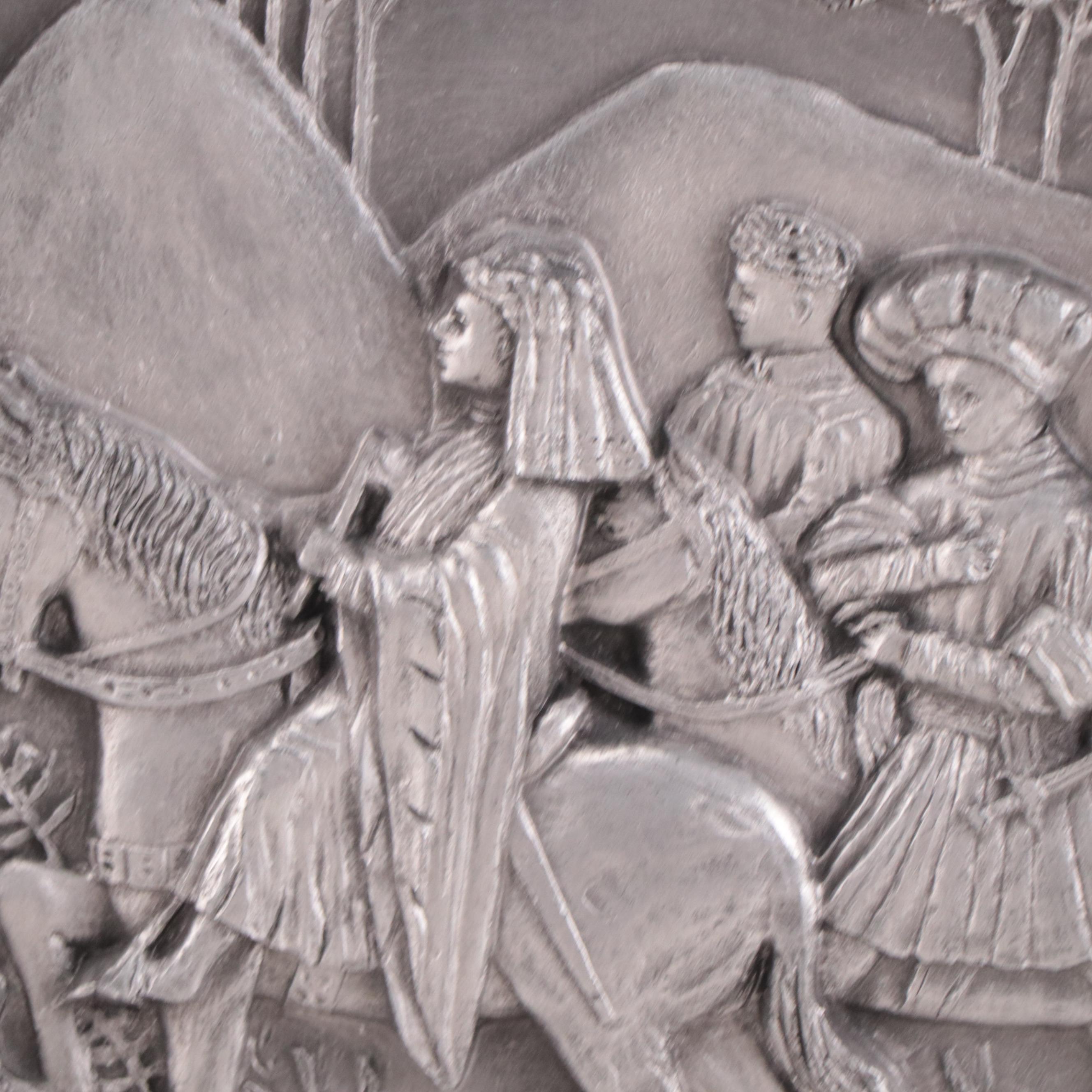 Marcus Designs Metal-Coated Cast Chalkware Relief Plaques