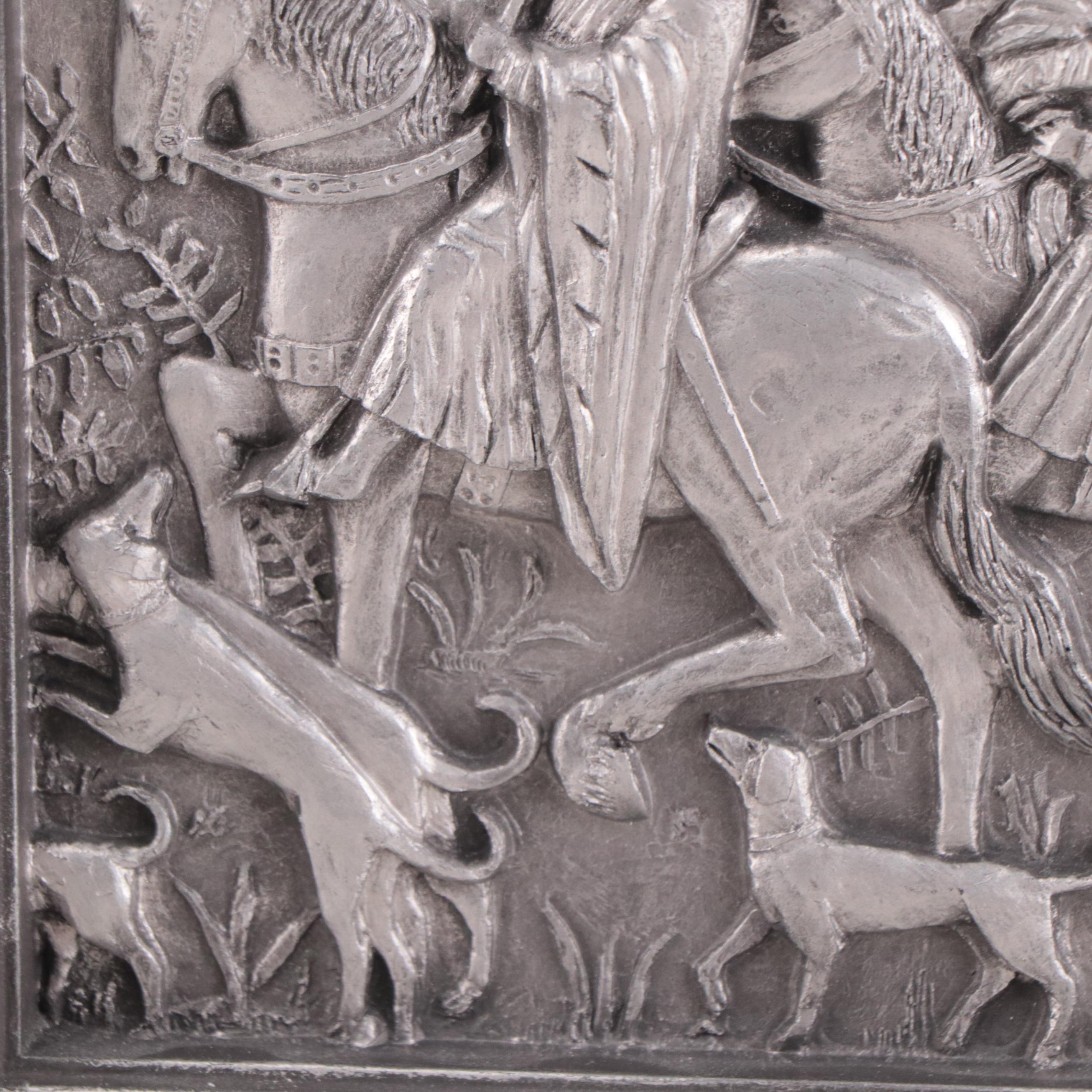 Marcus Designs Metal-Coated Cast Chalkware Relief Plaques