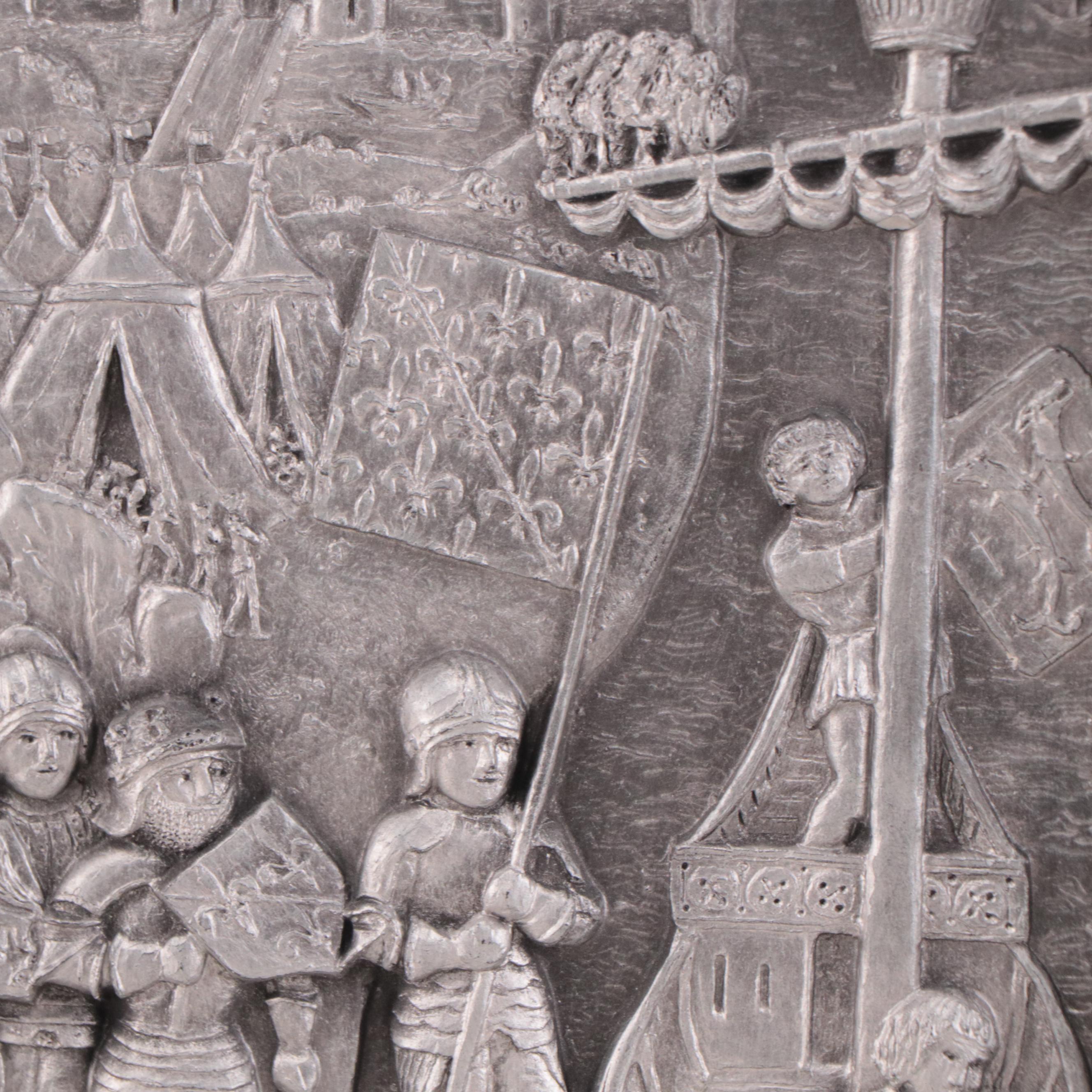 Marcus Designs Metal-Coated Cast Chalkware Relief Plaques