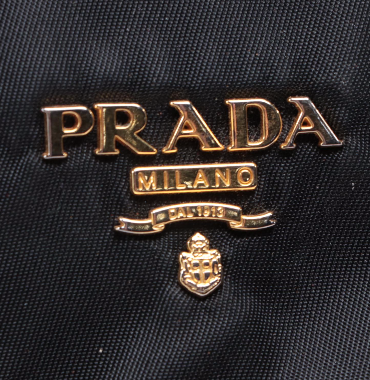 Prada Top Handle Bow Tote in Tessuto Nylon and Leather