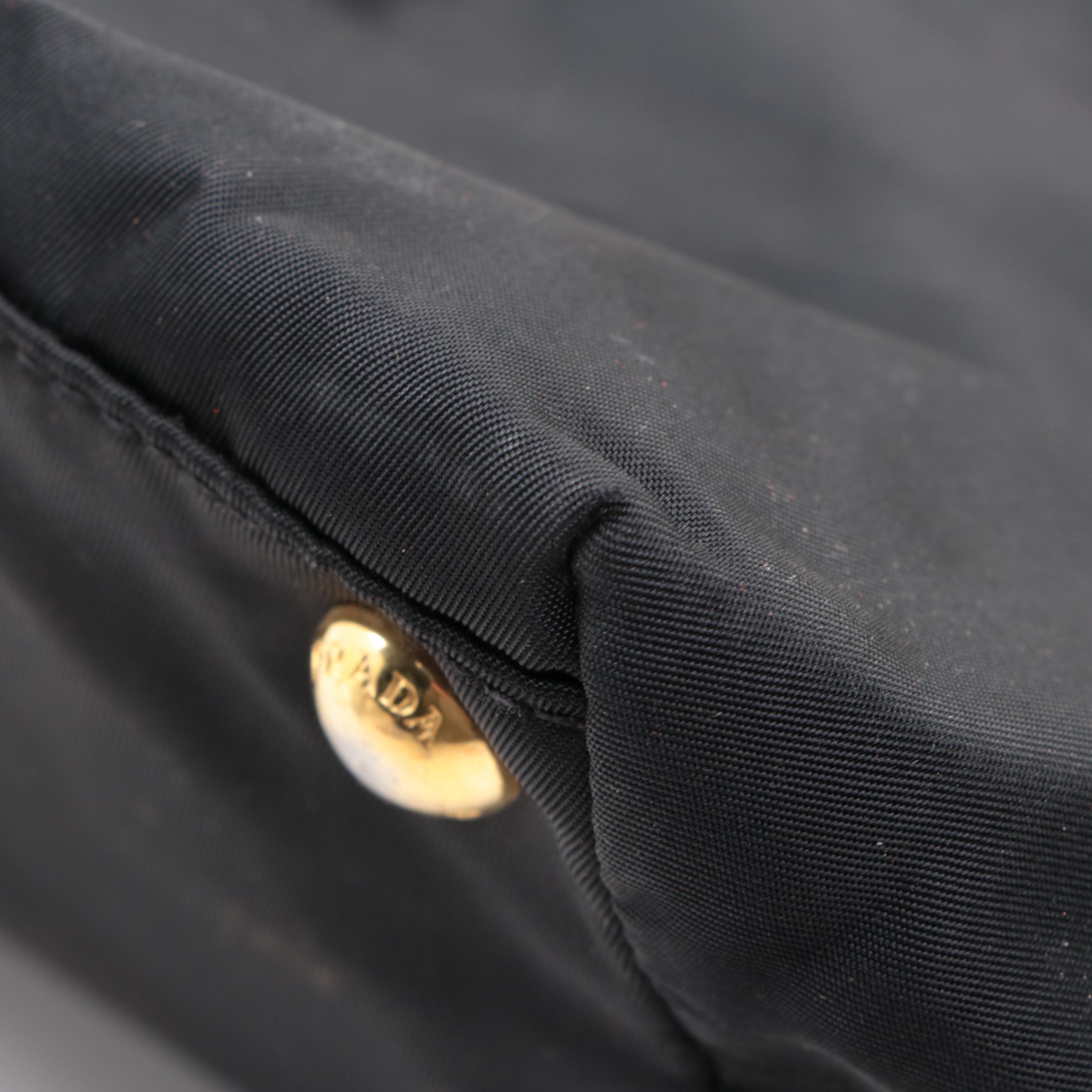 Prada Top Handle Bow Tote in Tessuto Nylon and Leather