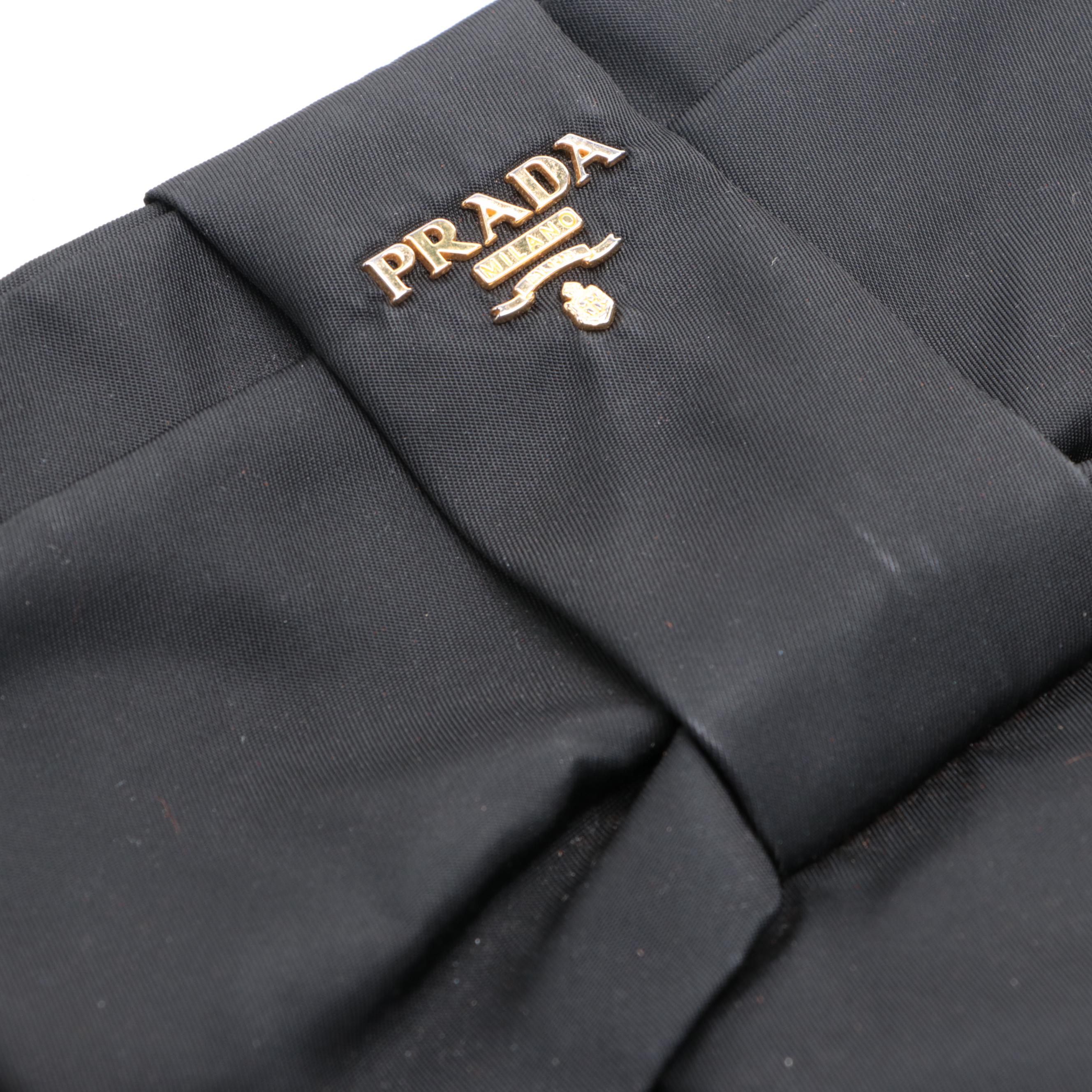 Prada Top Handle Bow Tote in Tessuto Nylon and Leather