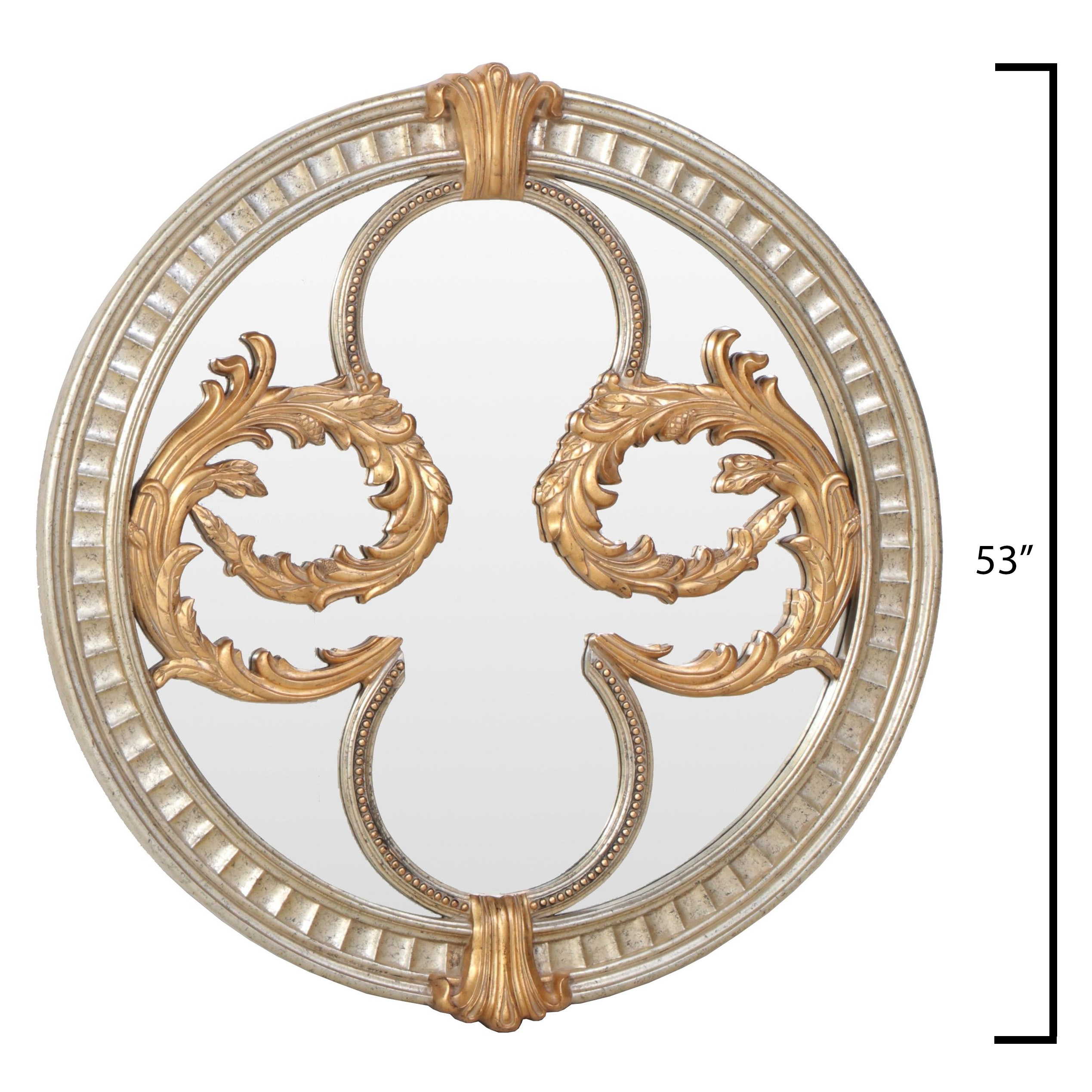 Bassett Mirror Company Ornate Parcel Gilt and Composite Round Wall Mirror