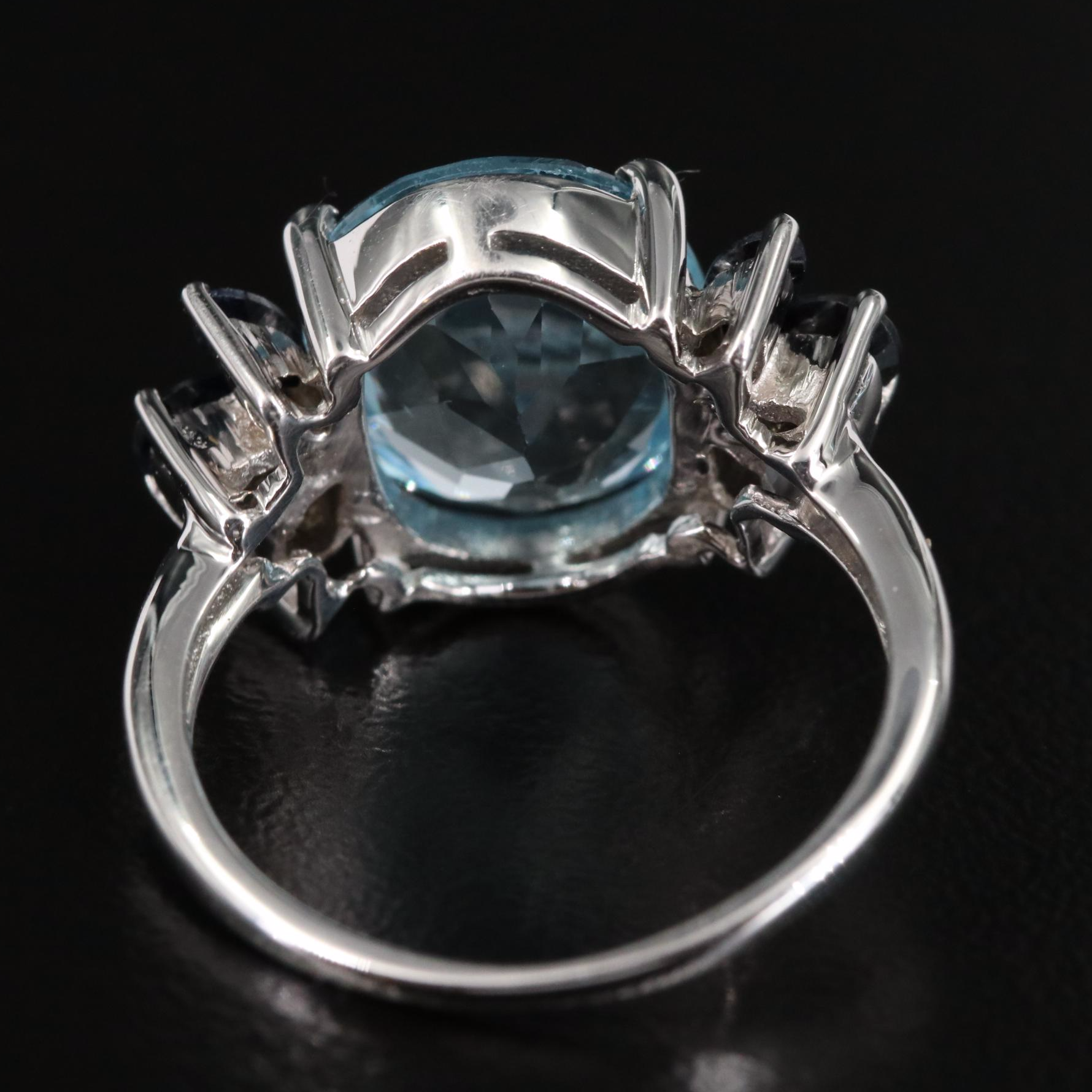 Sterling Blue Topaz and Sapphire Ring