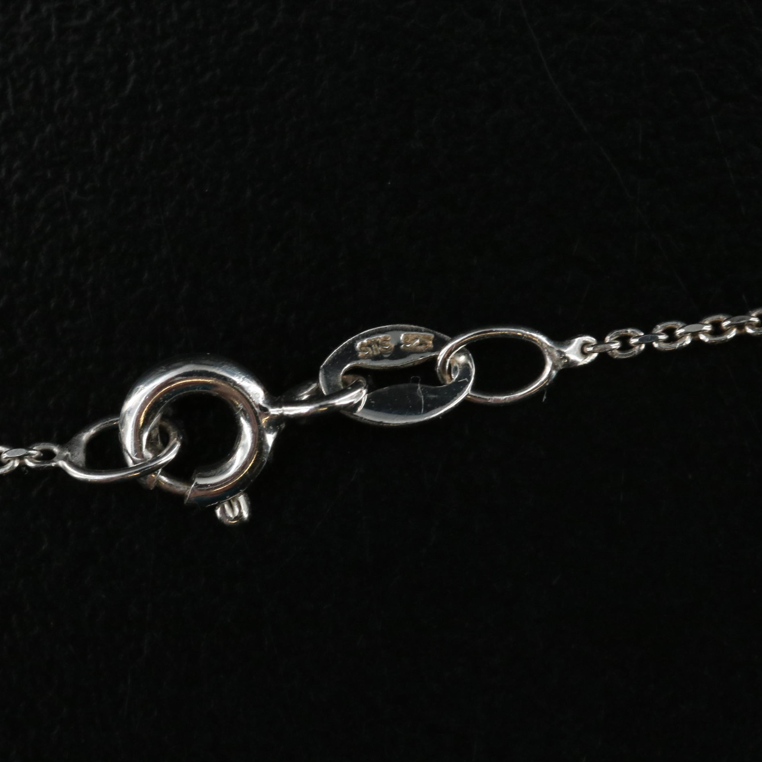 Sterling Cross Station Necklace