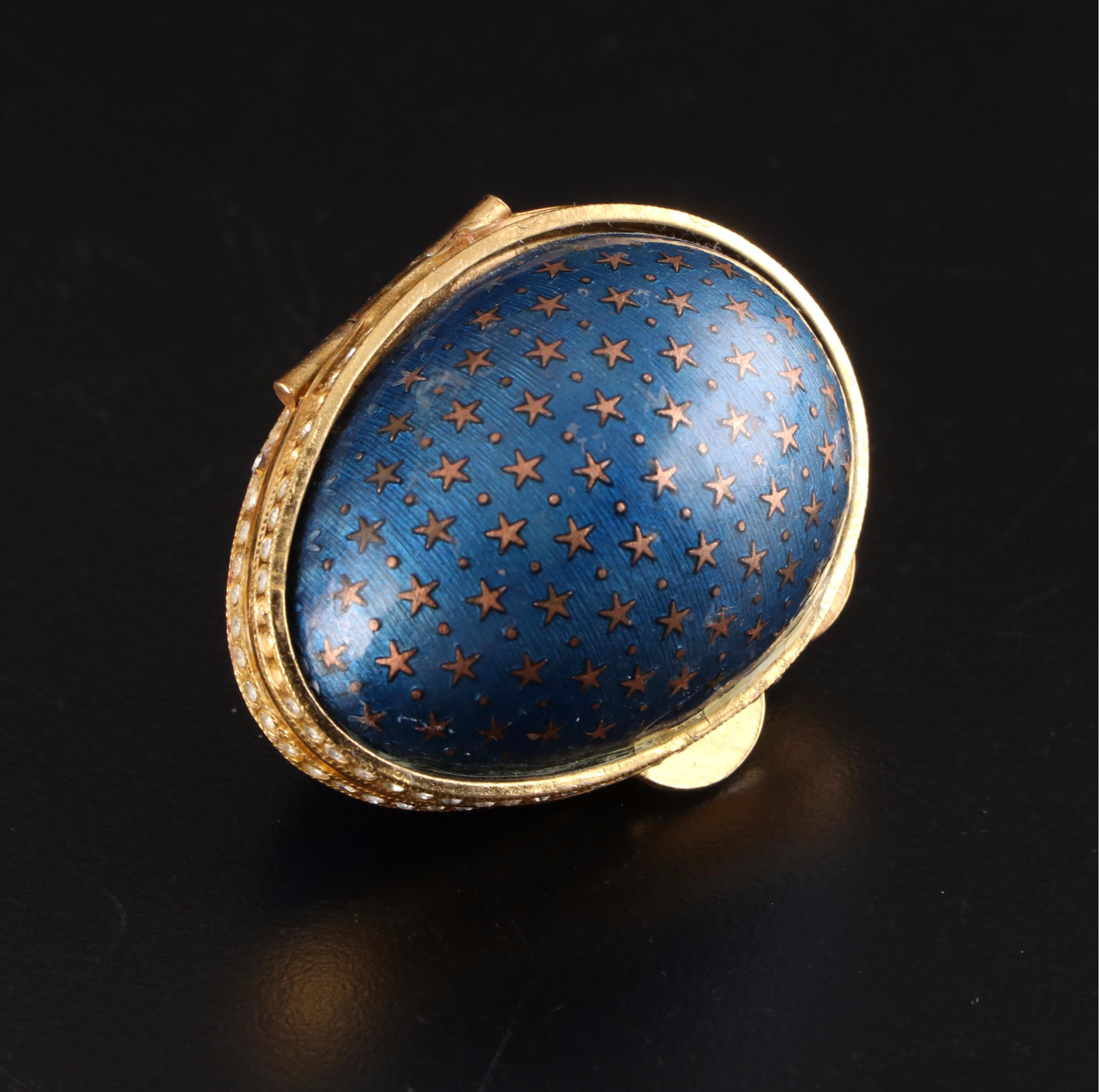 Kingspoint Designs Limited Edition Goose Egg Carriage Music Box with Trinket Box