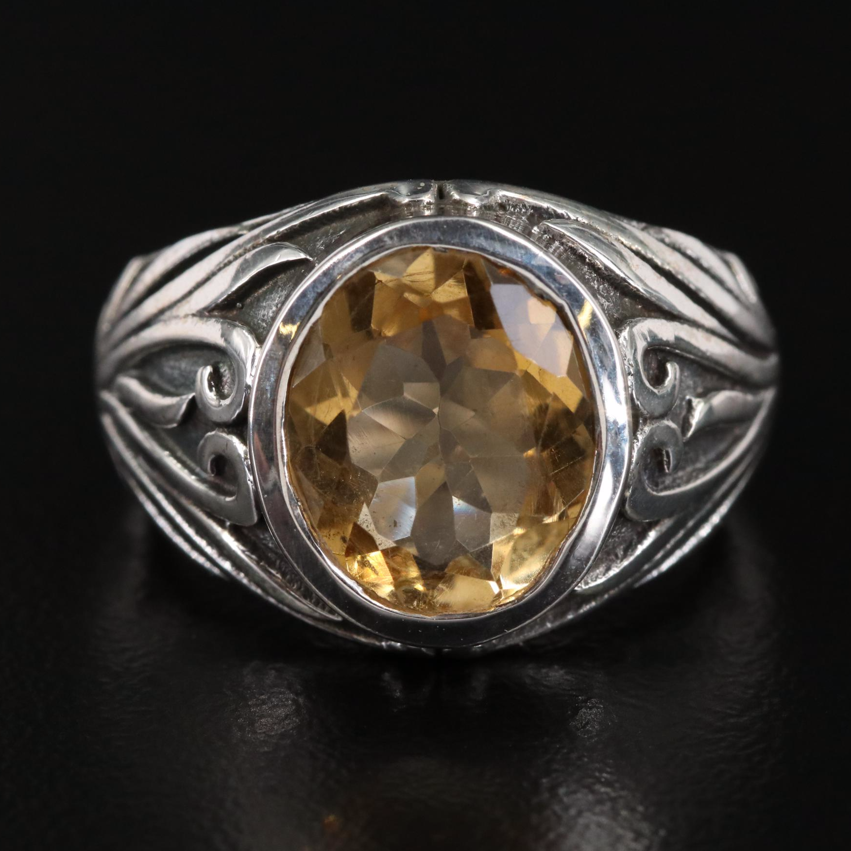 Sterling Citrine Ring