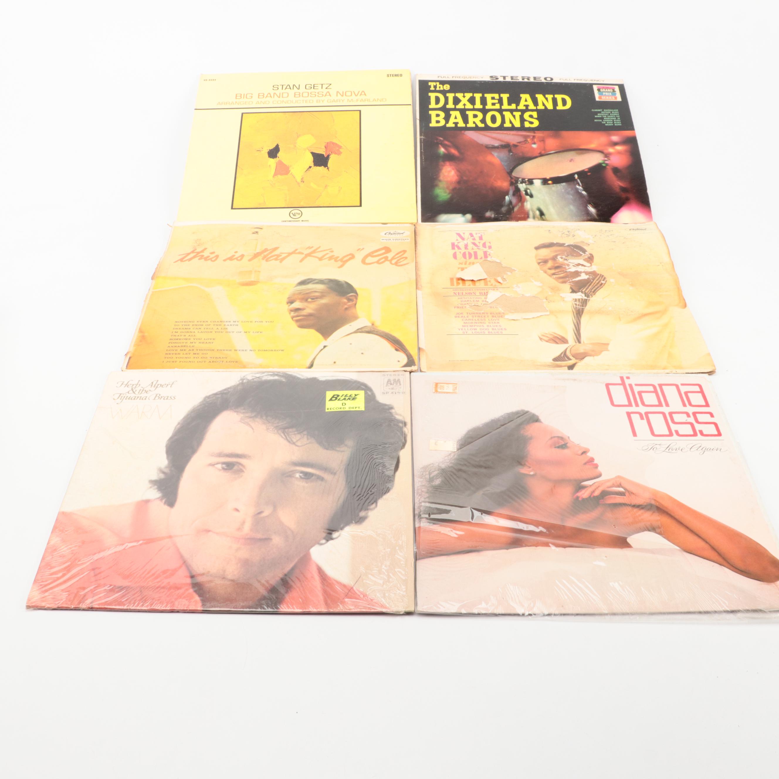 LP and 45RPM Record Collection with Diana Ross, Smokey Robinson and Neil Diamond