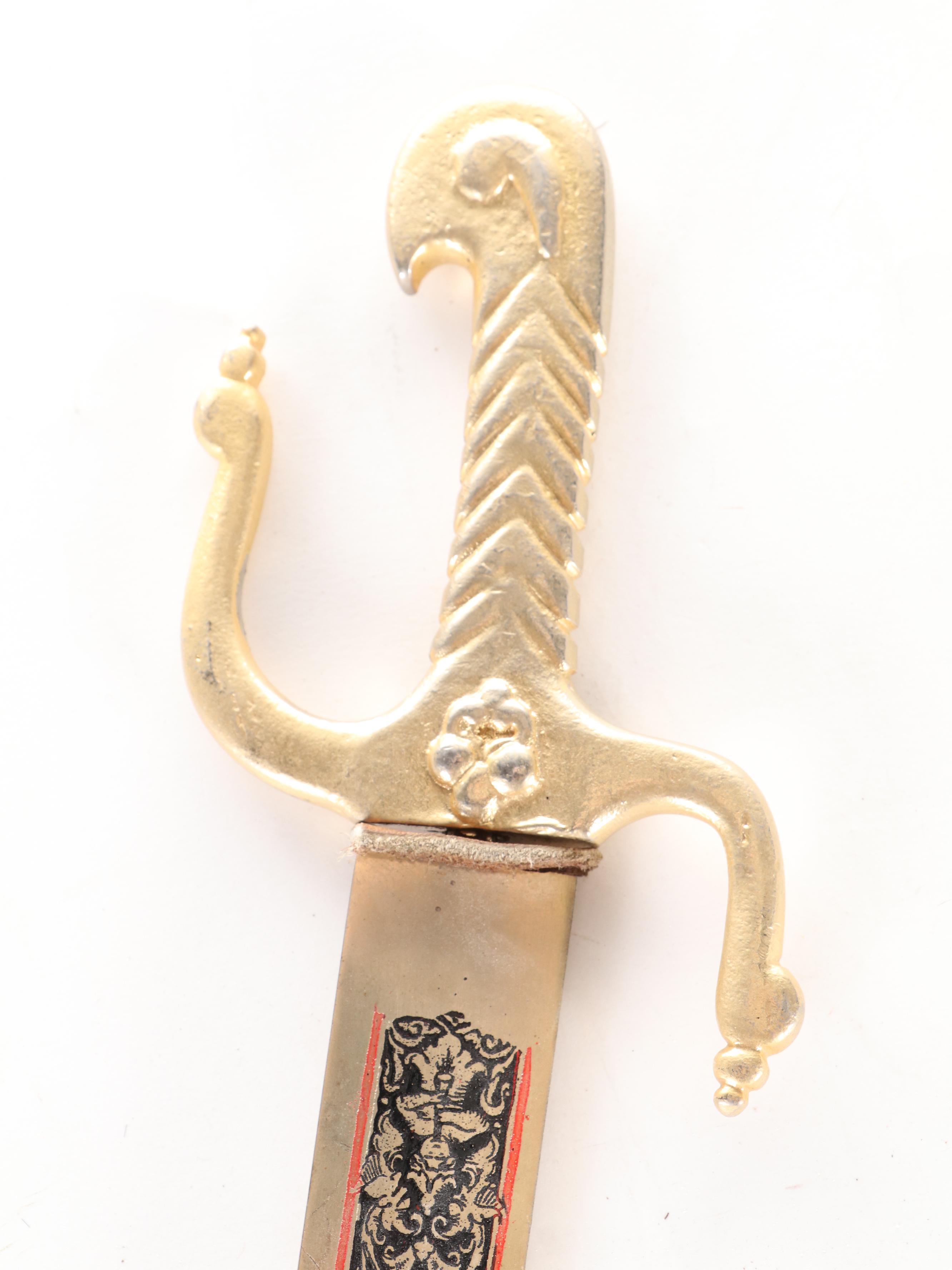 Spanish Style Replica Toledo Cutlass Sword