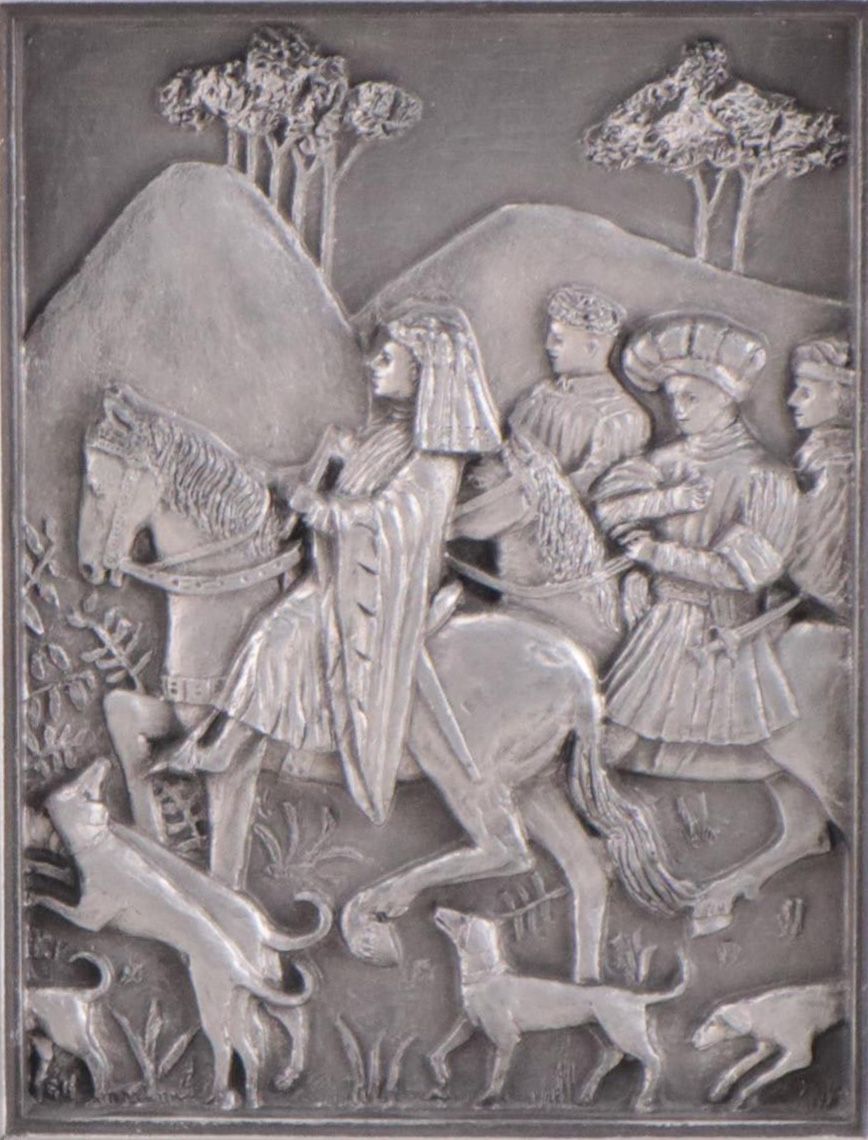 Marcus Designs Metal-Coated Cast Chalkware Relief Plaques