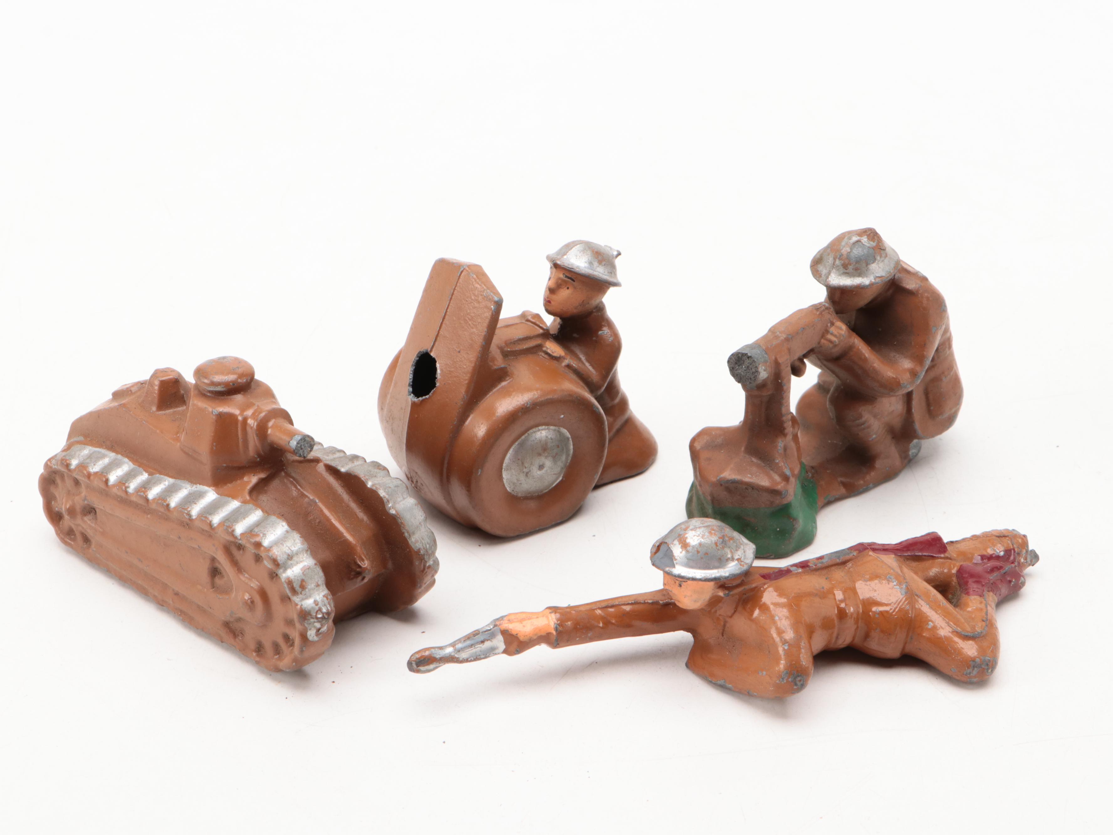 American Metal Company Lead World War I Toy Soldiers, Mid 20th Century