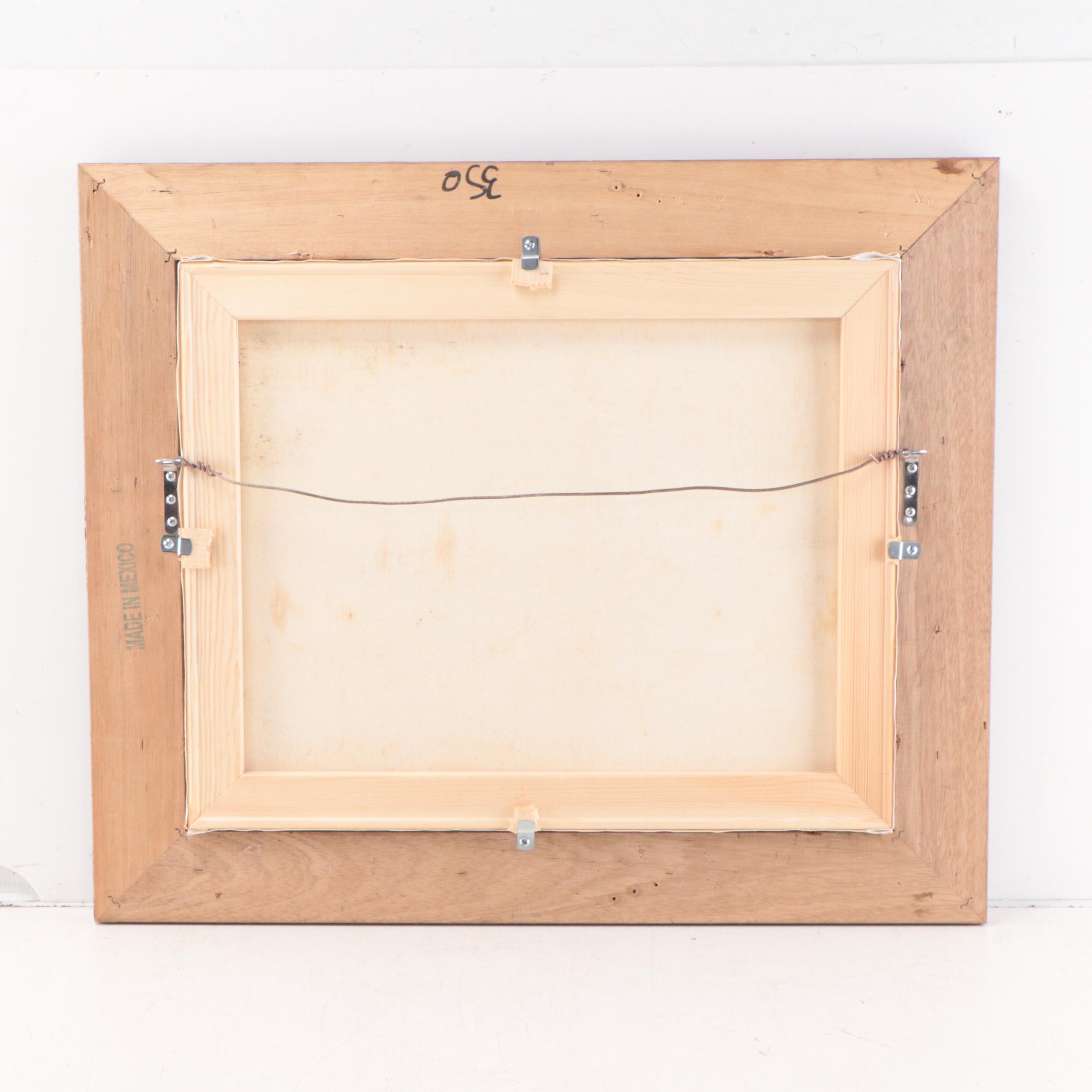 Mary Jo Limp Landscape Oil Painting of a River Town, 2001