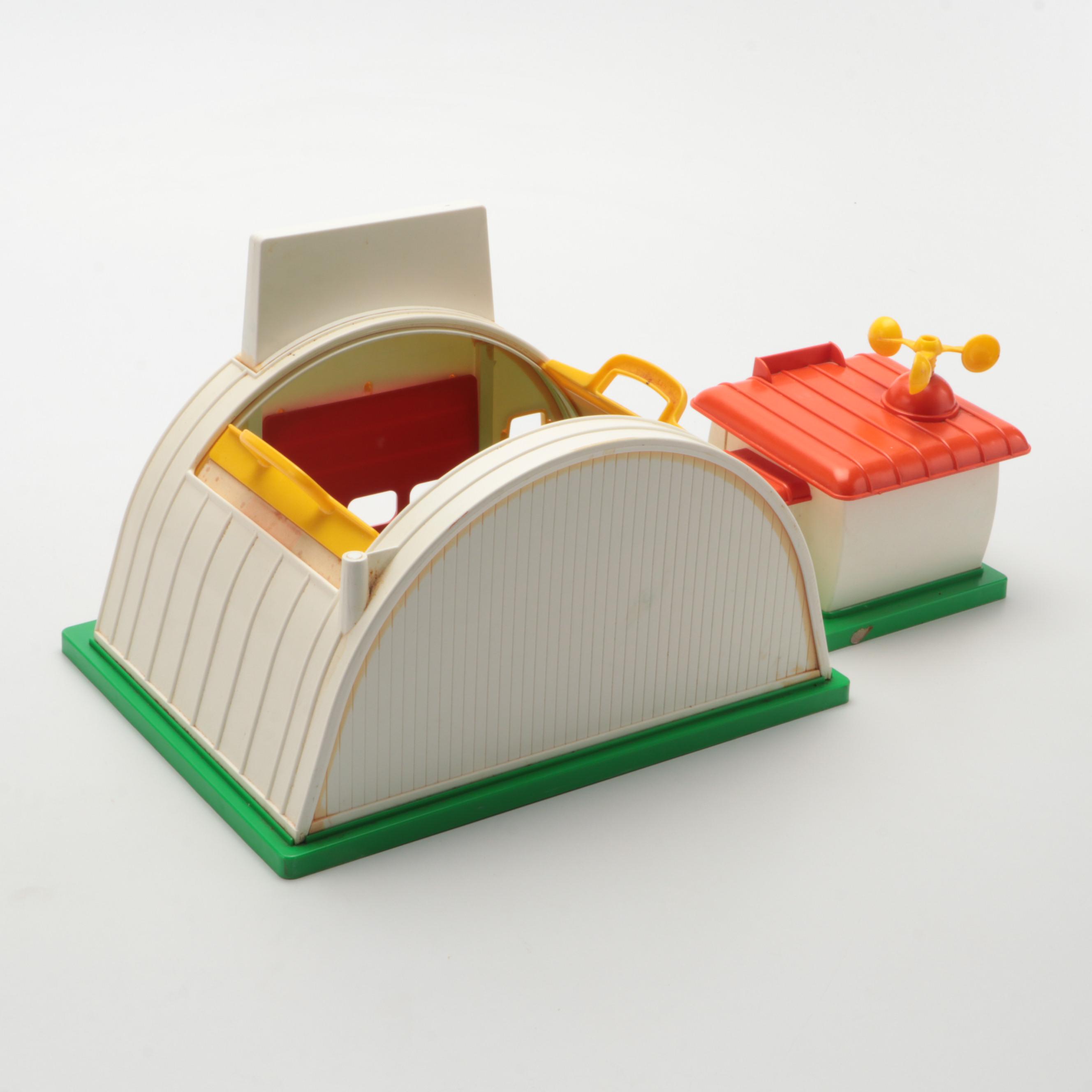 Fisher-Price Parking Ramp and Plane with Weebleville Airport