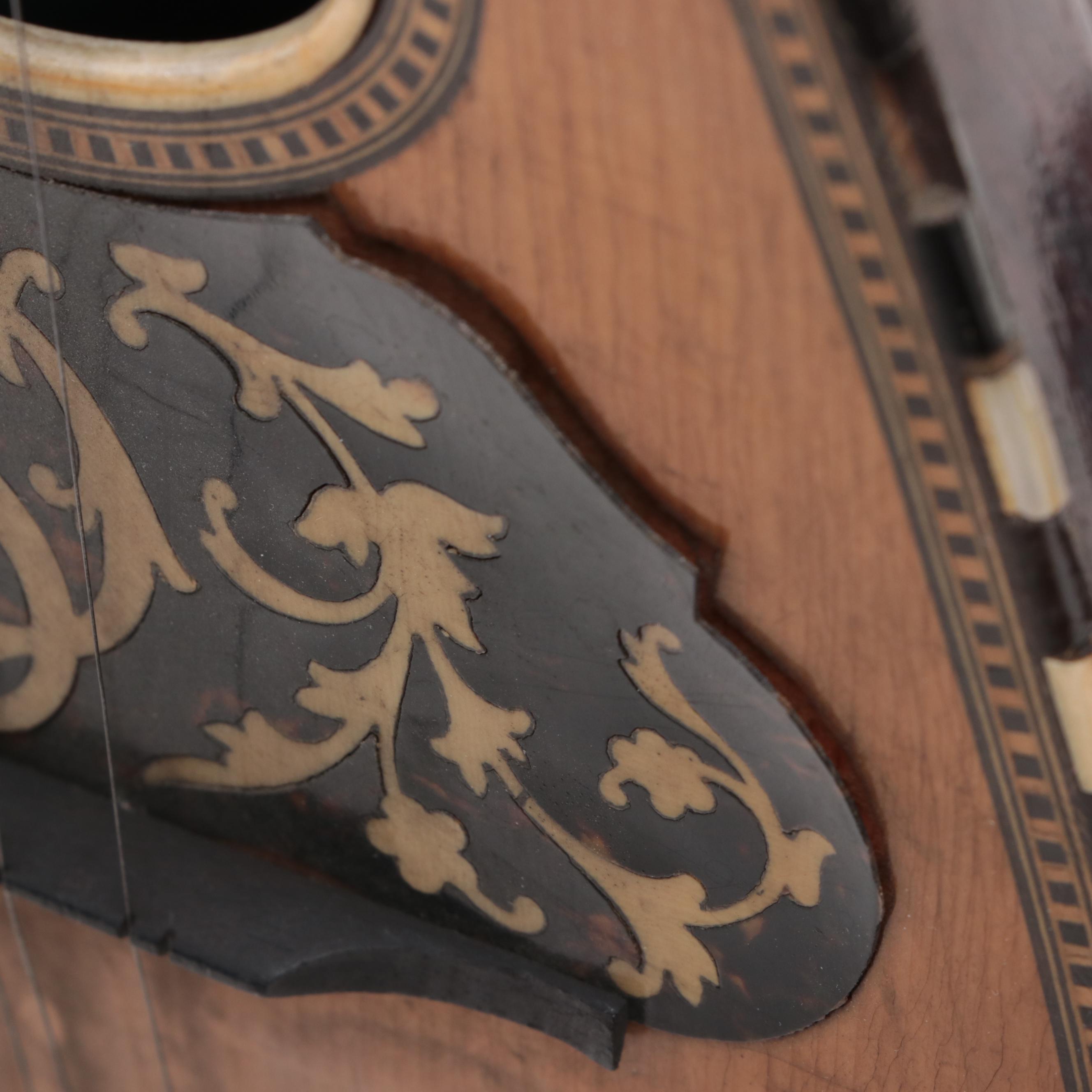 Italian Style Turtle Shell Inlaid Bowl Back Mandolin