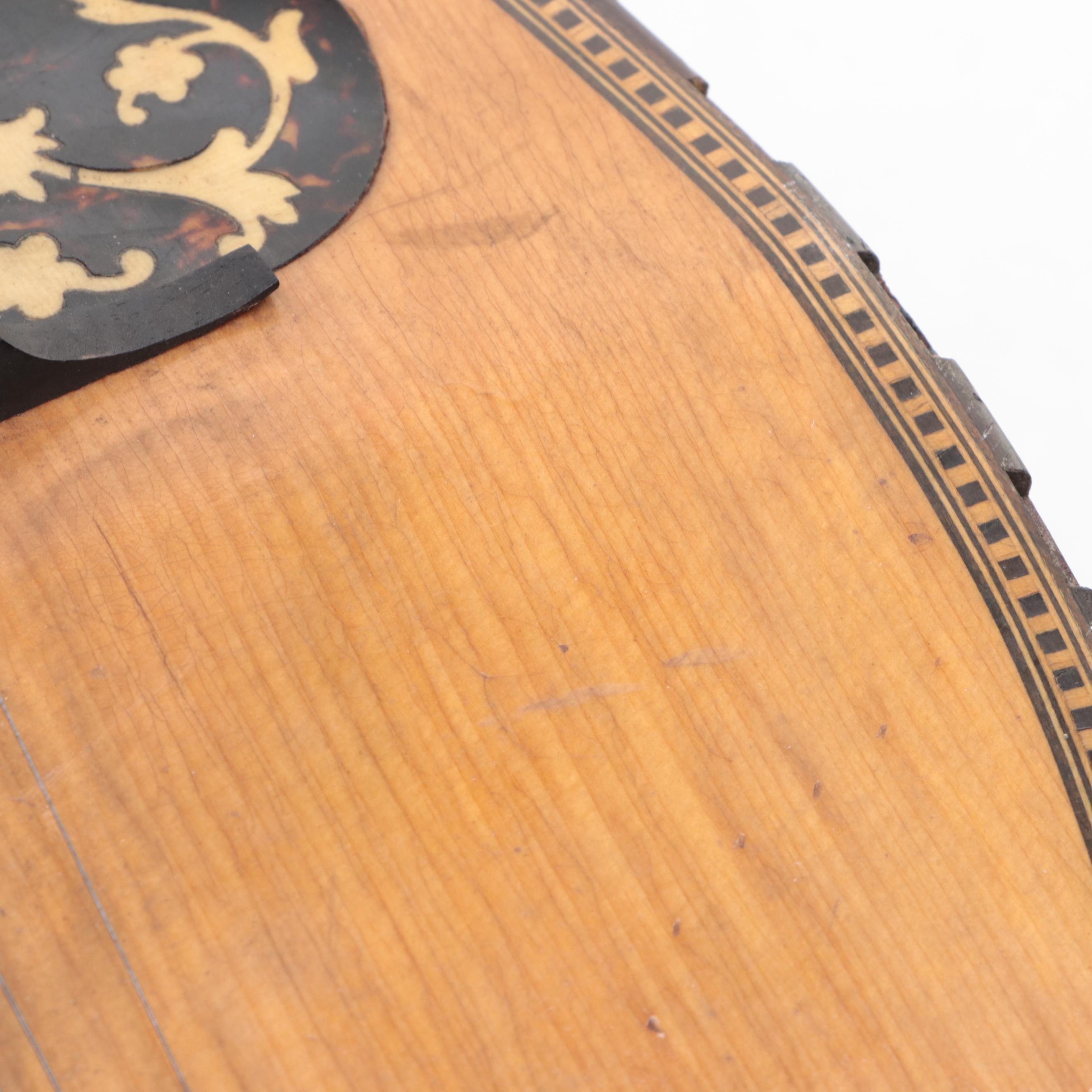 Italian Style Turtle Shell Inlaid Bowl Back Mandolin