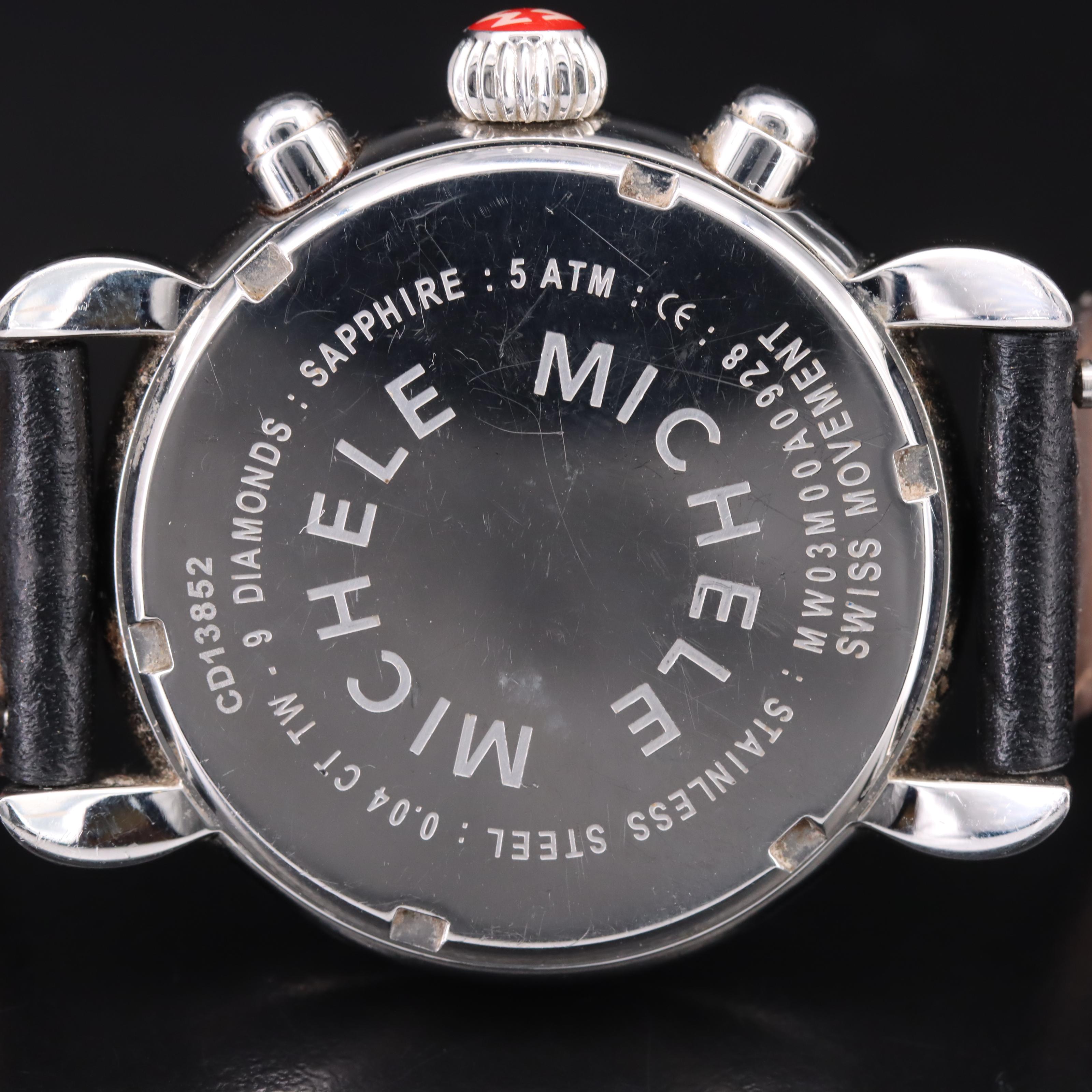 Michele CSX Diamond Dial Chronograph Watch