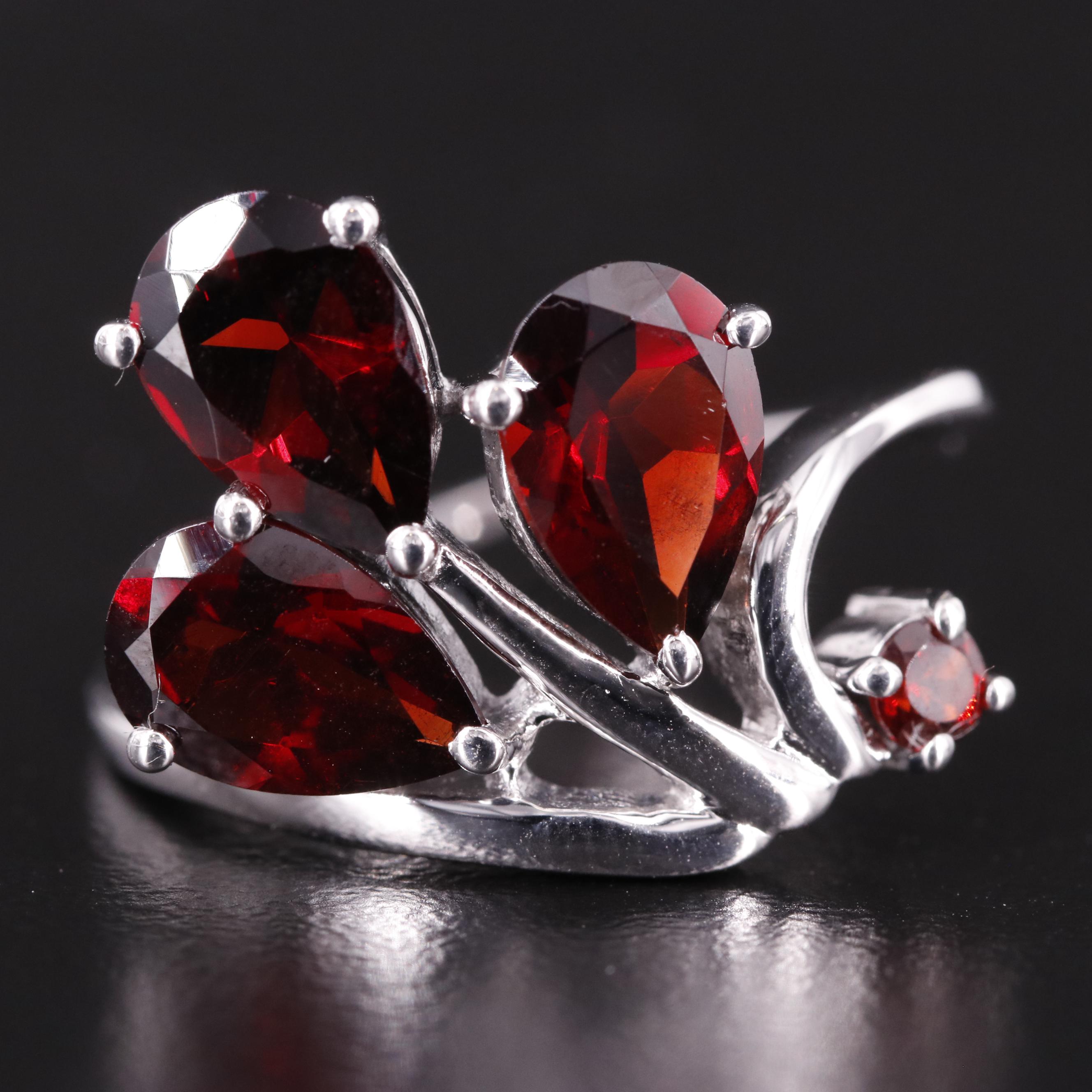 Sterling Garnet Ring