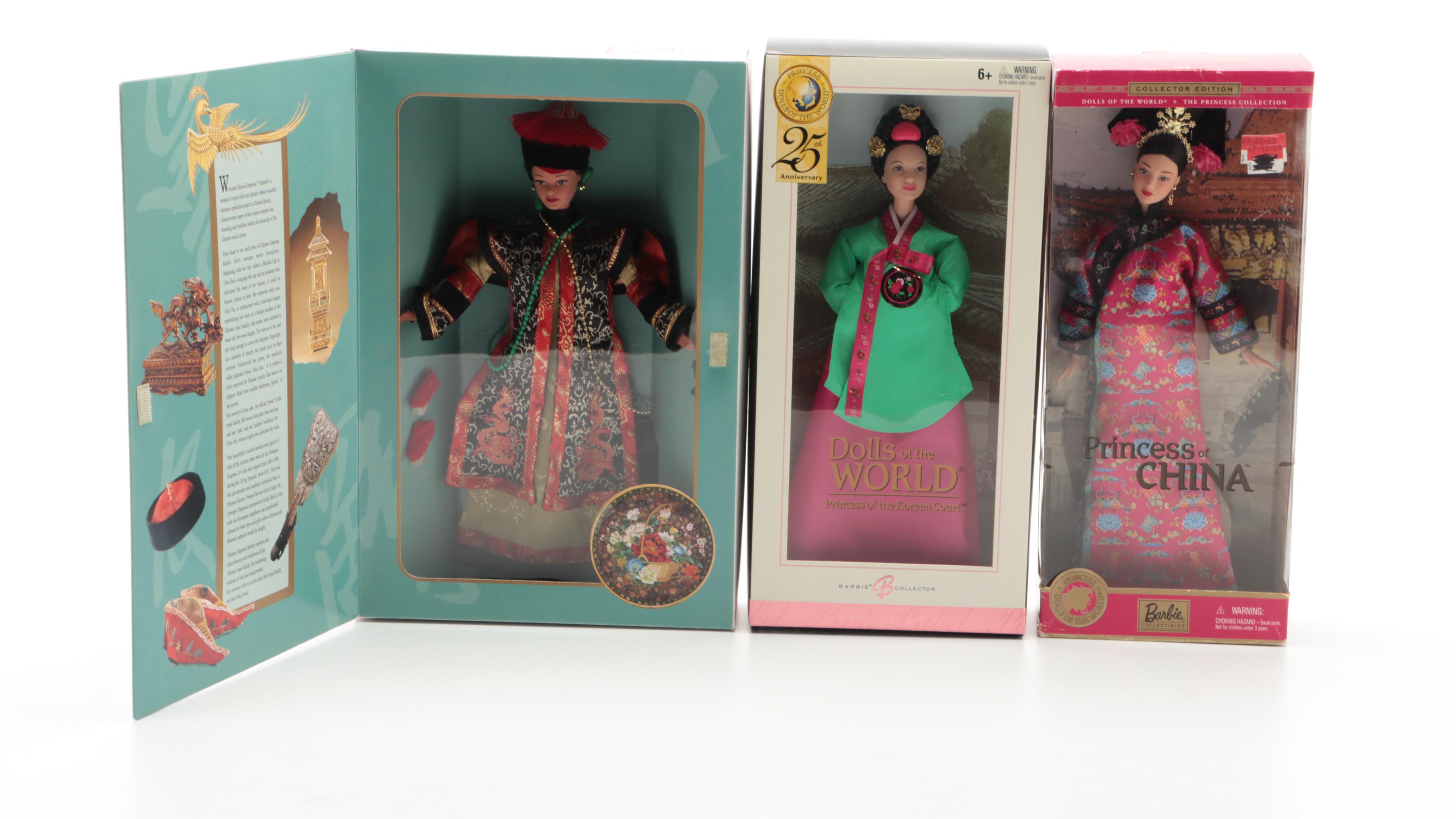 Chinese Empress Barbie and Other Collector Edition Dolls of The World Barbies