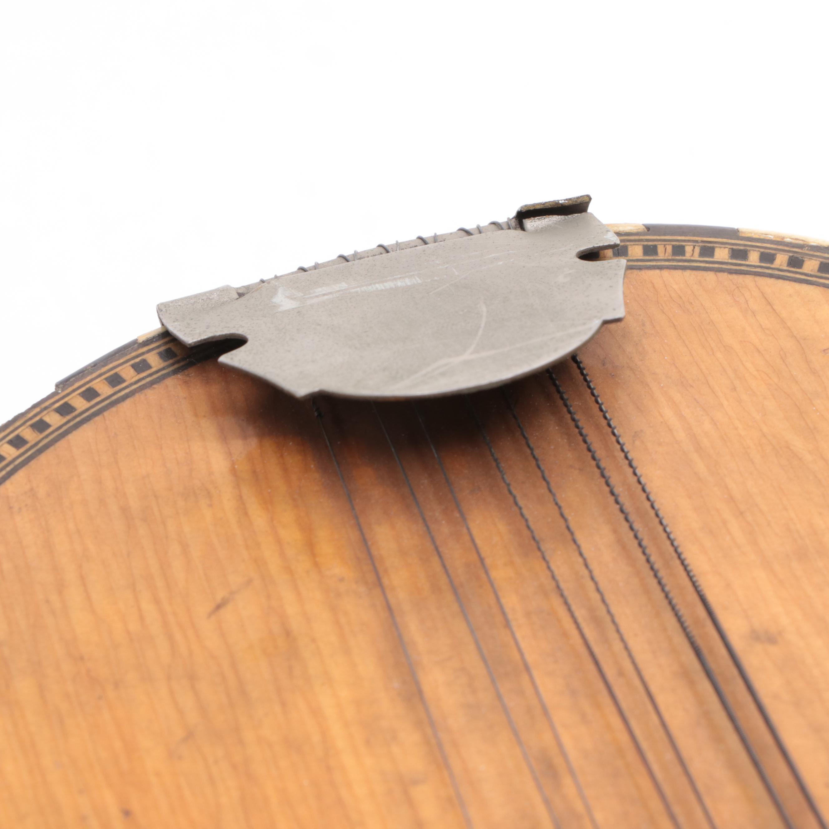 Italian Style Turtle Shell Inlaid Bowl Back Mandolin