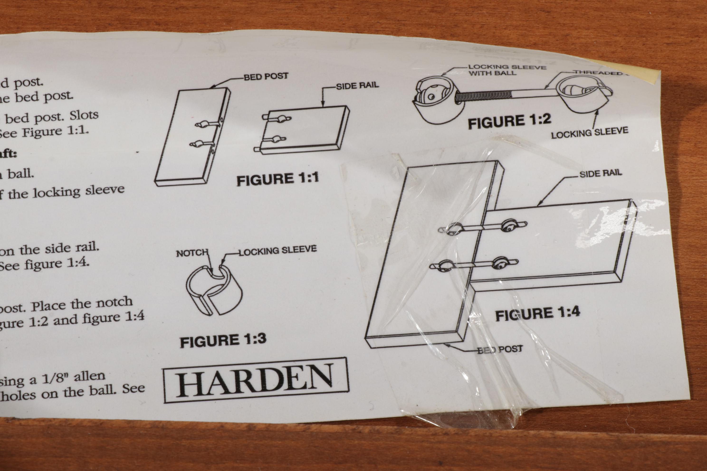Harden Bonded Leather and Wood King Sleigh Bed Frame
