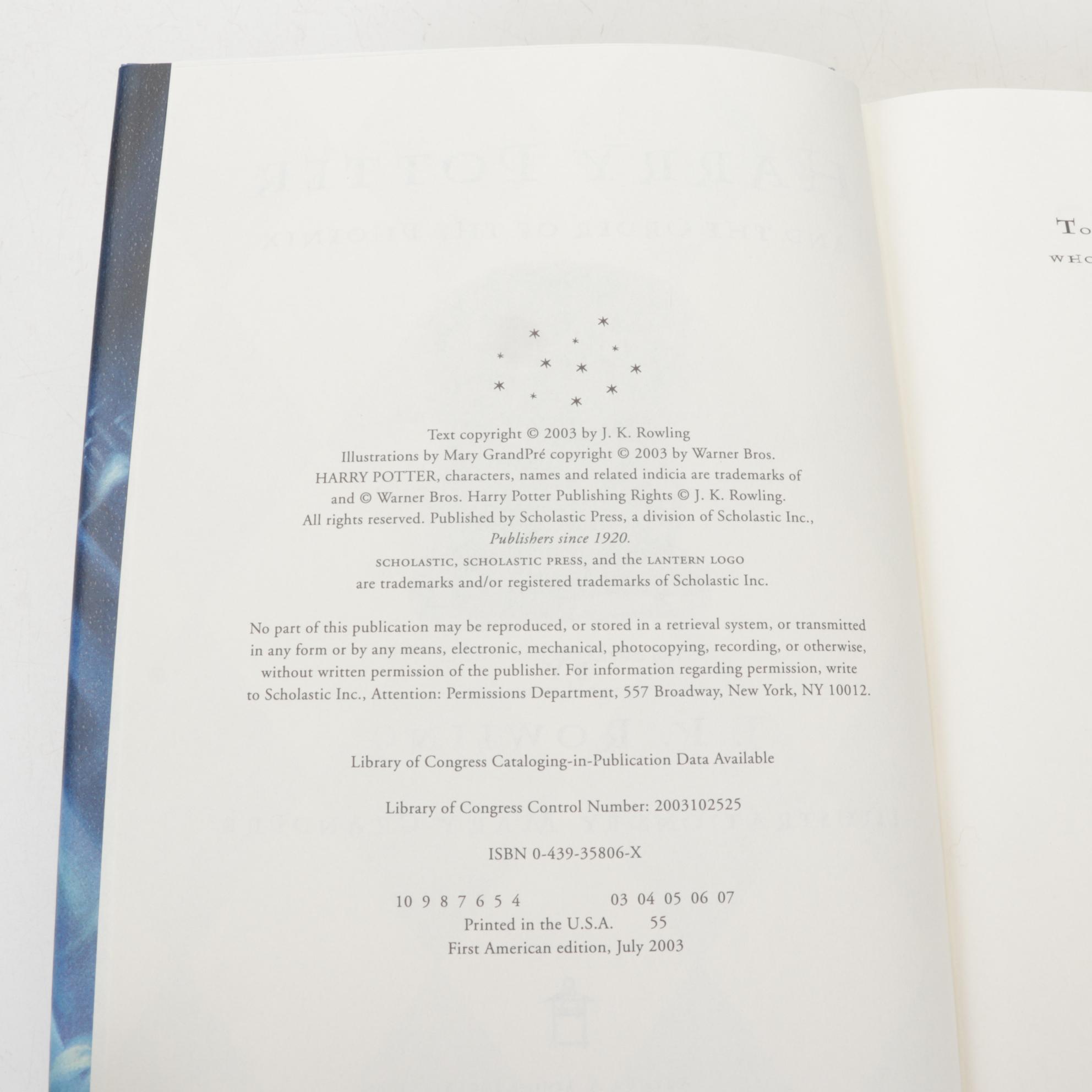 First American Edition "Harry Potter" Complete Series Trunk Box Set