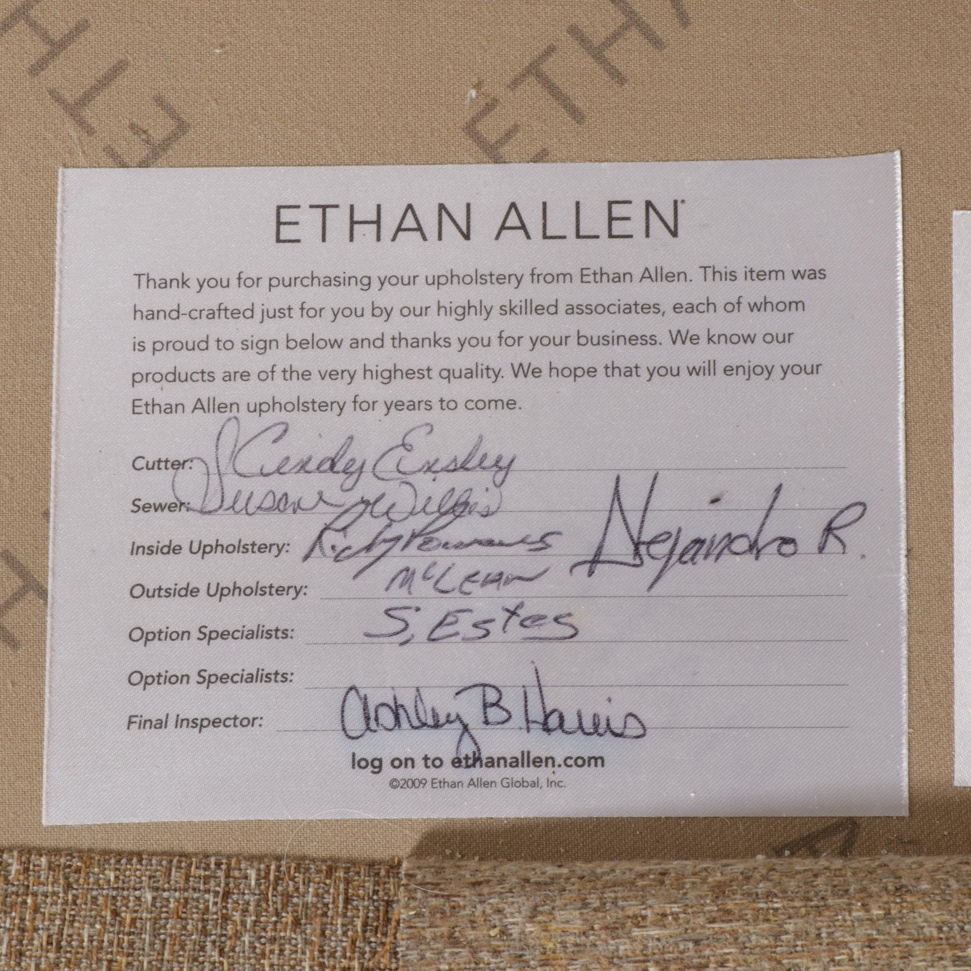 Ethan Allen "Emerson" Contemporary Two-Seat Sofa