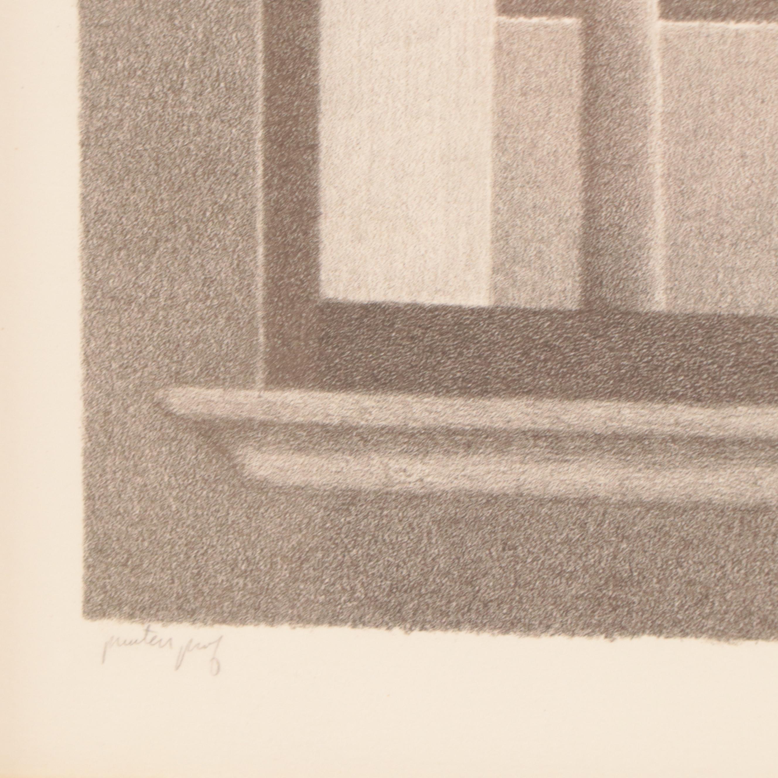 Robert Kipniss Lithograph "Autumn Window"